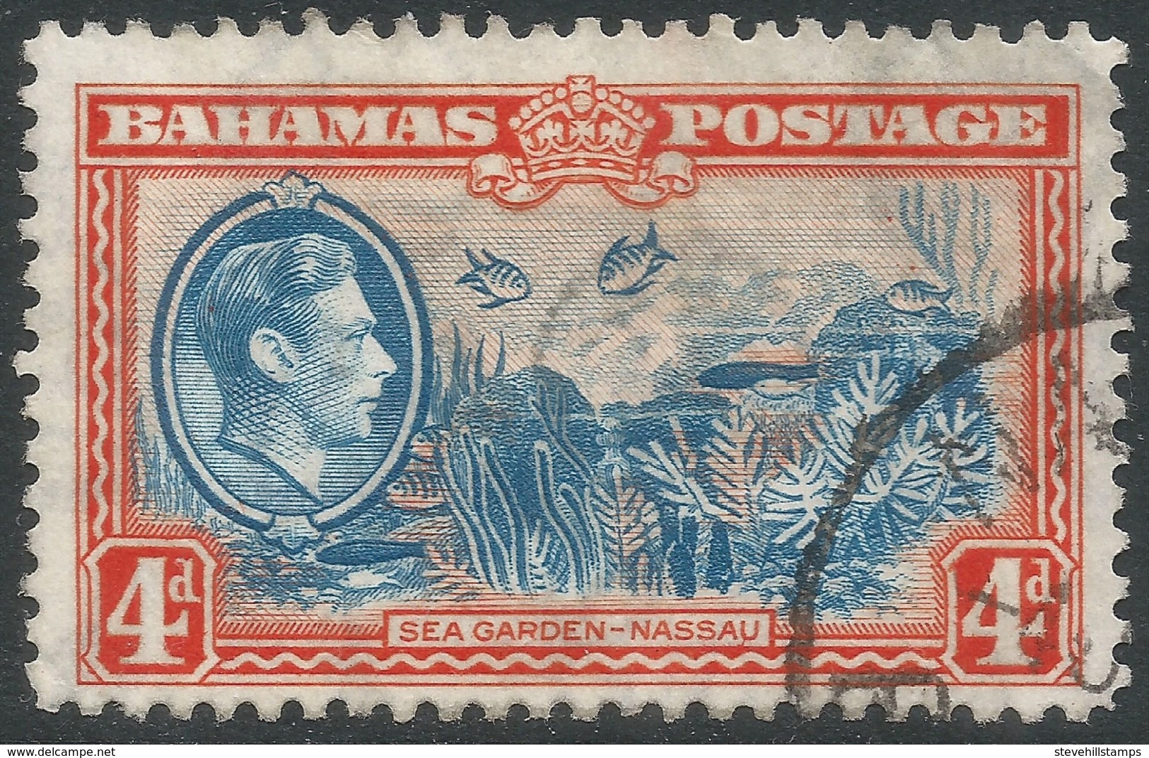 Bahamas. 1938 KGVI. 4d Used. SG 158 - 1859-1963 Colonia Británica