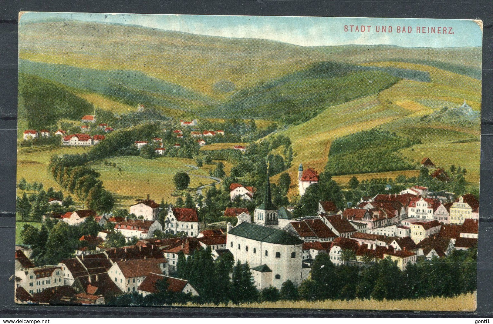 CPA Color AK Germny/Polen Bad Reinerz/Duszniki-Zdroj 1916"Feldpost"Stadt Und Bad Reinerz" 1 AK Used - Welt