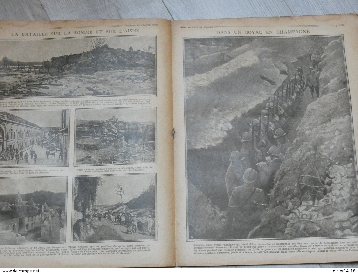 PAYS DE FRANCE N°132 .26 AVRIL 1917. GENERAL CONNEAU. CANADIENS A VIMY. JUSSY. SAINT SIMON. ST QUENTIN. CRAONNE. BRIMONT - Français