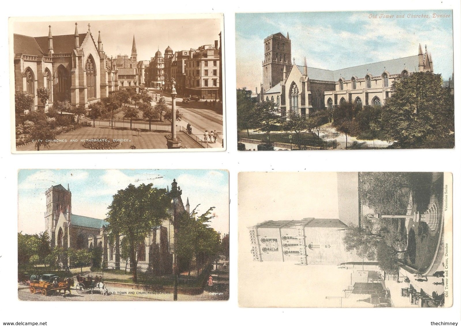 FOUR OLD POSTCARDS OF DUNDEE ANGUS SCOTLAND - Angus