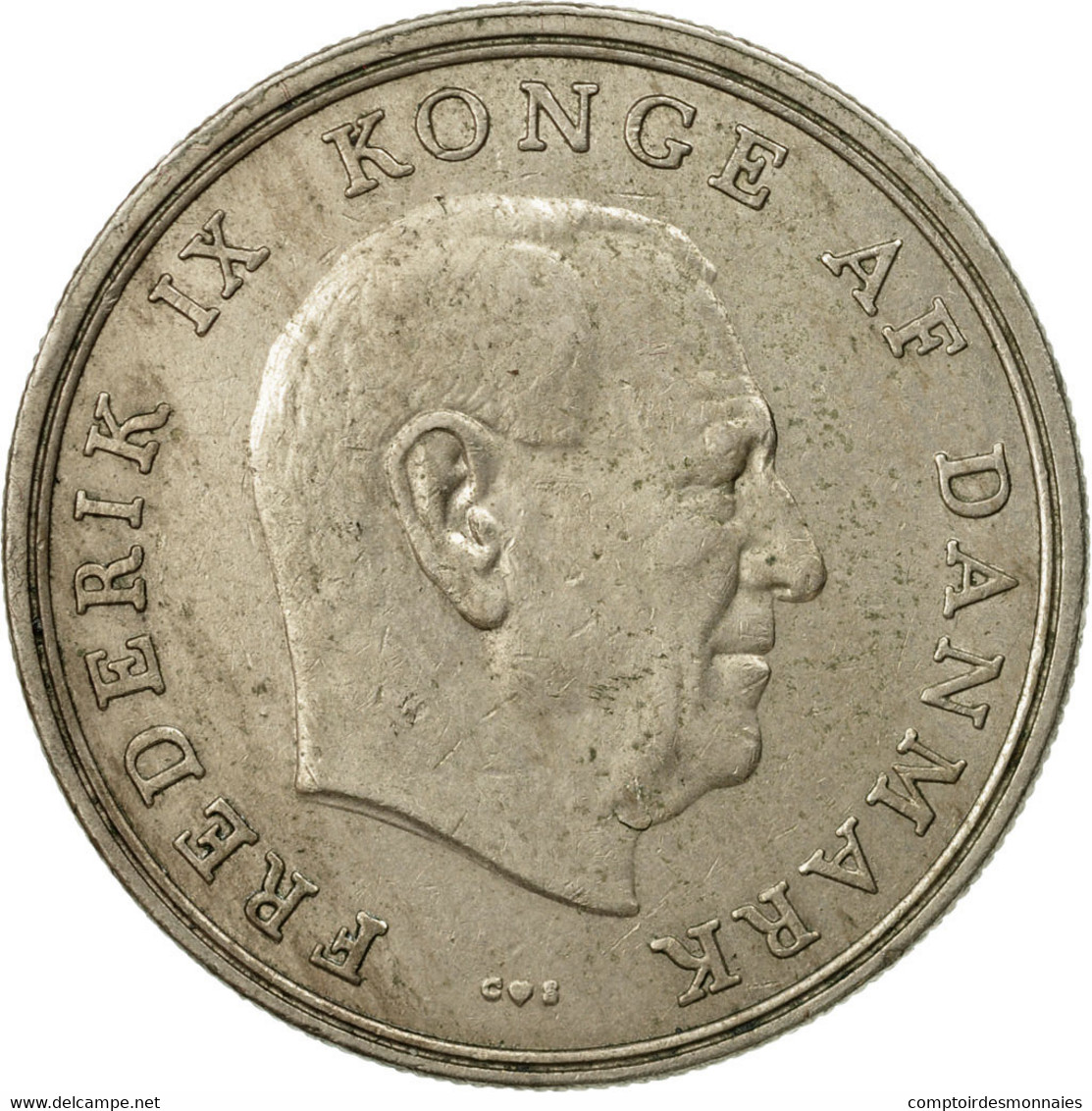 Monnaie, Danemark, Frederik IX, 5 Kroner, 1961, Copenhagen, TTB, Copper-nickel - Danemark