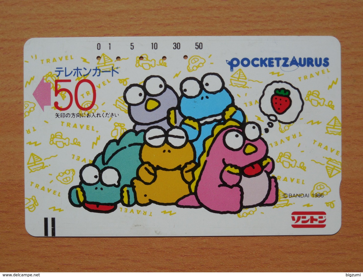 Japon Japan Free Front Bar, Balken Phonecard / 110-9576 / Pocketzaurus / Bandai - Spelletjes