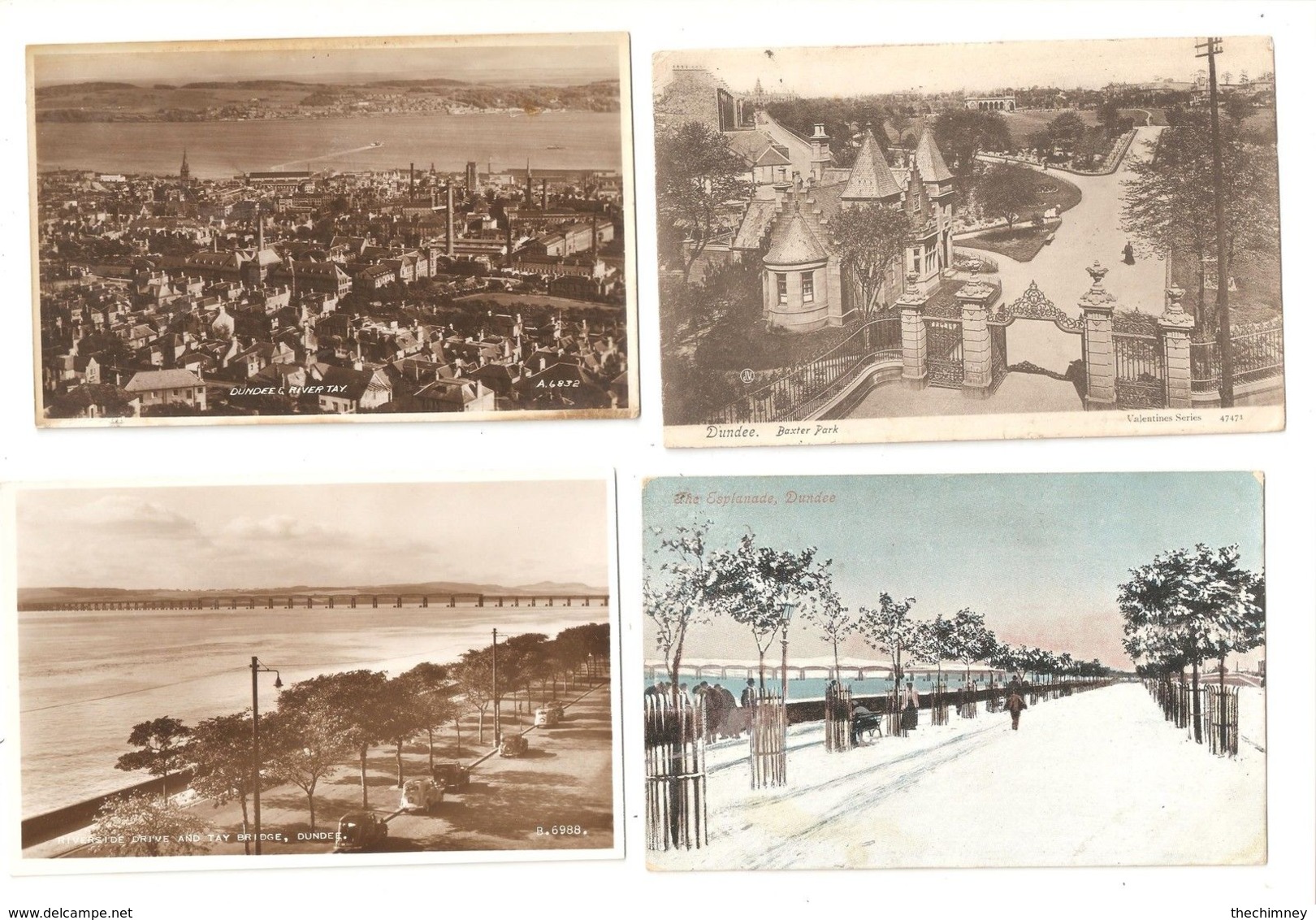 FOUR MORE OLD POSTCARDS OF DUNDEE ANGUS SCOTLAND - Angus