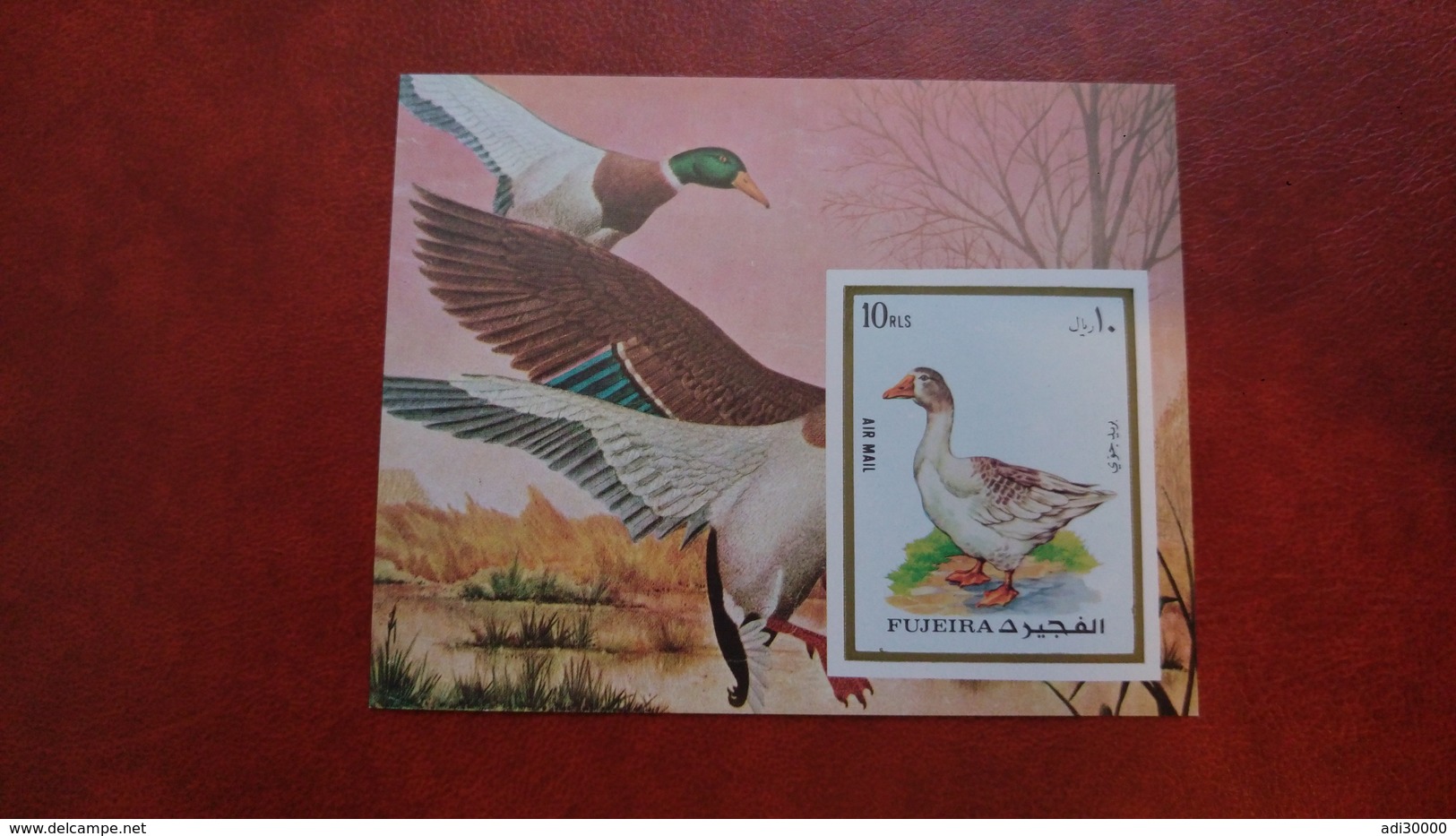 Fujeira 1972 - Animals - Imperf Sheet Mi 131 B MNH - Pets Ducks Birds House - Fujeira