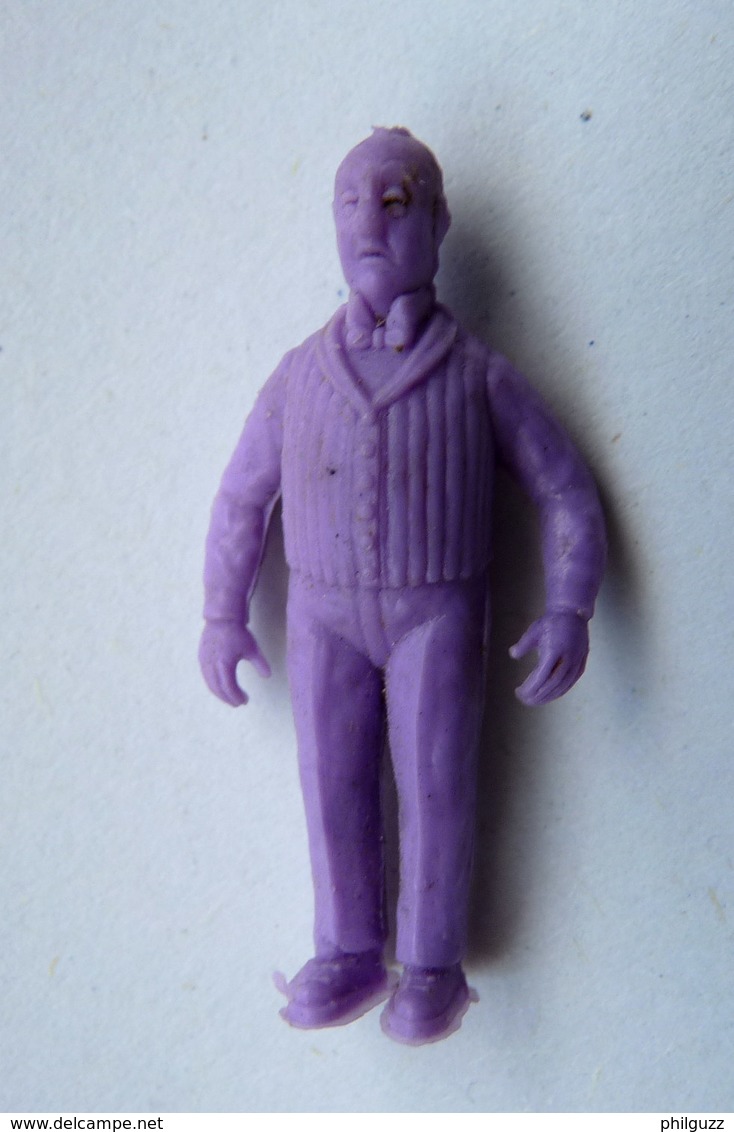 FIGURINE PUBLICITAIRE STENVAL TINTIN 01 Monochrome VIOLET - Pas Dunkin - Hergé NESTOR - Tintin