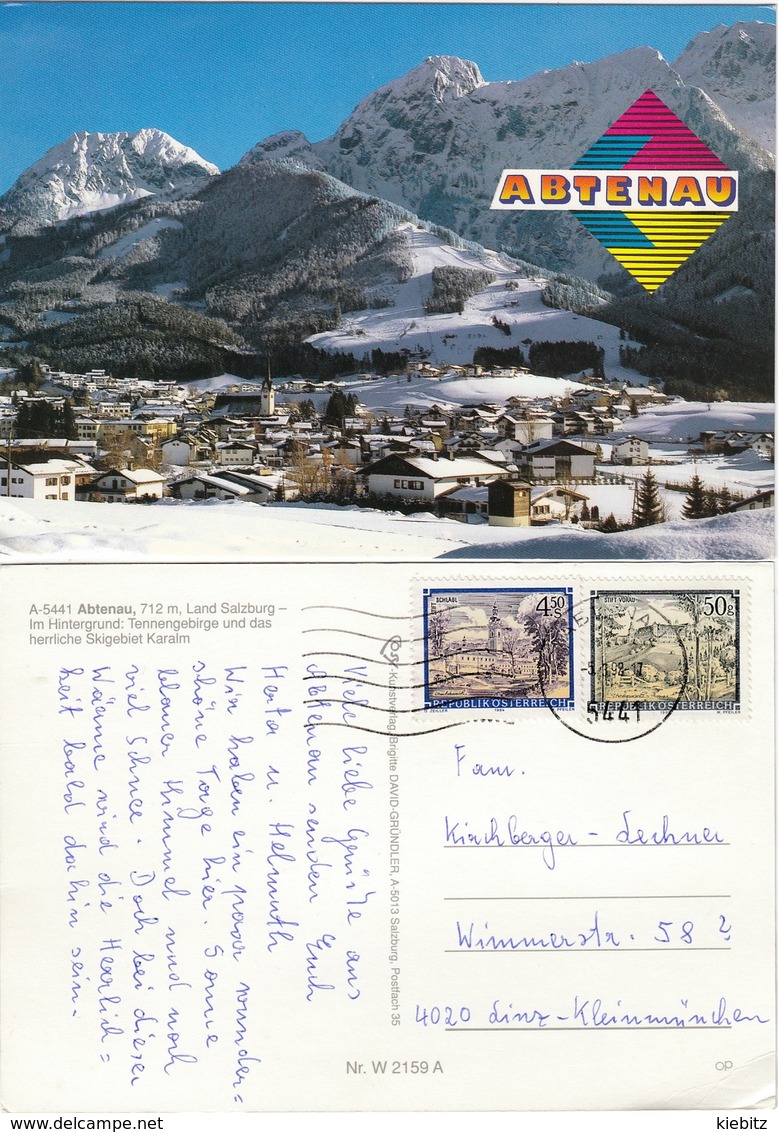 SBG-Abtenau-Ortsansicht Gegen Tennengebirge Gel.1992 - Abtenau