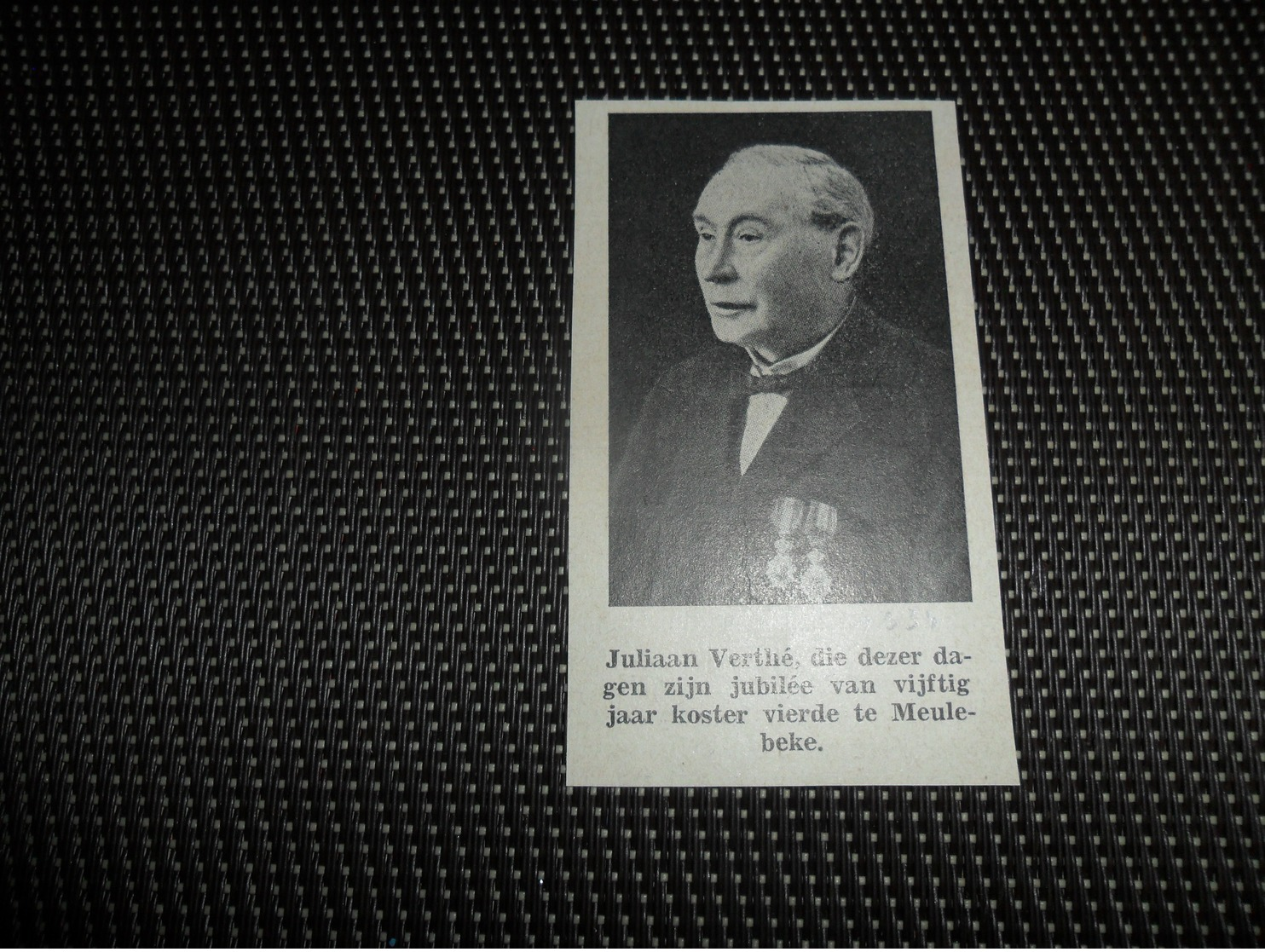 Origineel Knipsel ( 2573 ) Uit Tijdschrift " Ons Volk "  1934 :   Koster Juliaan Verthé Te Meulebeke - Non Classés