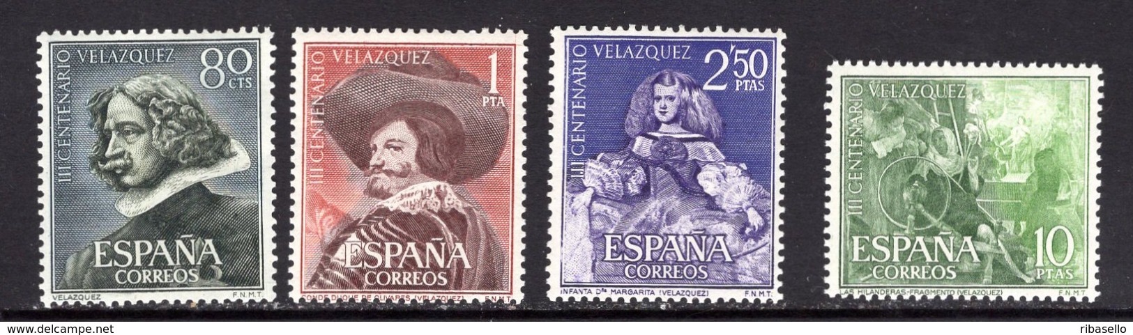 España 1961. Pintor Velazquez. Ed 1340 / 1343. MNH. **. - Nuevos