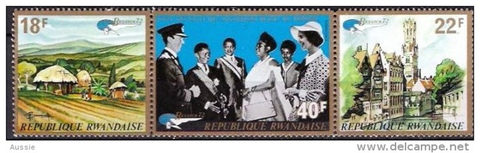 Rwanda Ruanda 1972 OBCn° 482-84 *** MNH  Cote 6 Euro - Unused Stamps