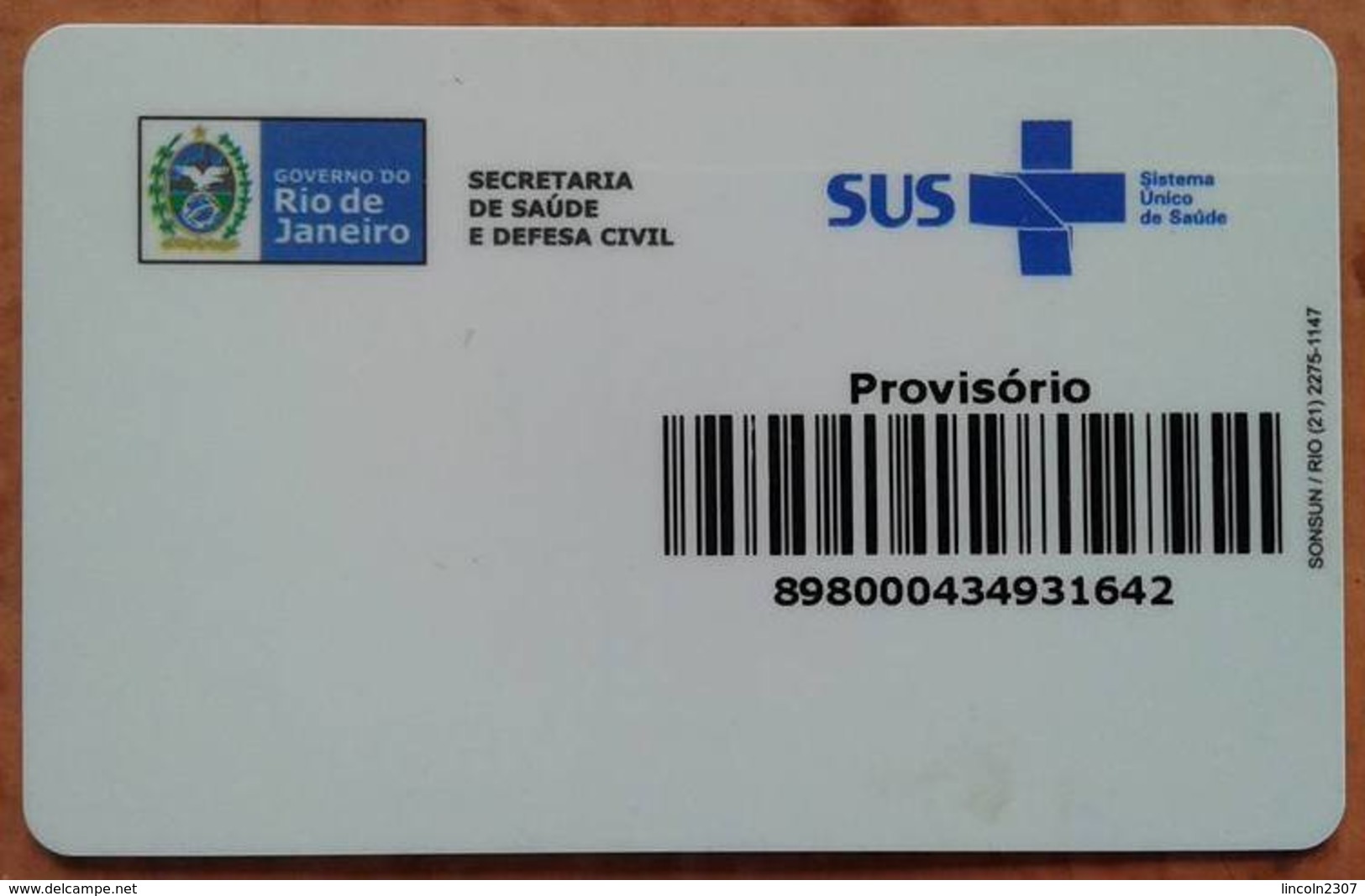 LSJP BRAZIL HEALTH CARDS - RIO DE JANEIRO - Autres & Non Classés