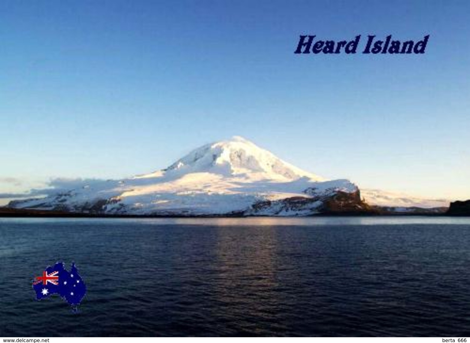 Antarctica Heard Island View UNESCO New Postcard - Sonstige & Ohne Zuordnung