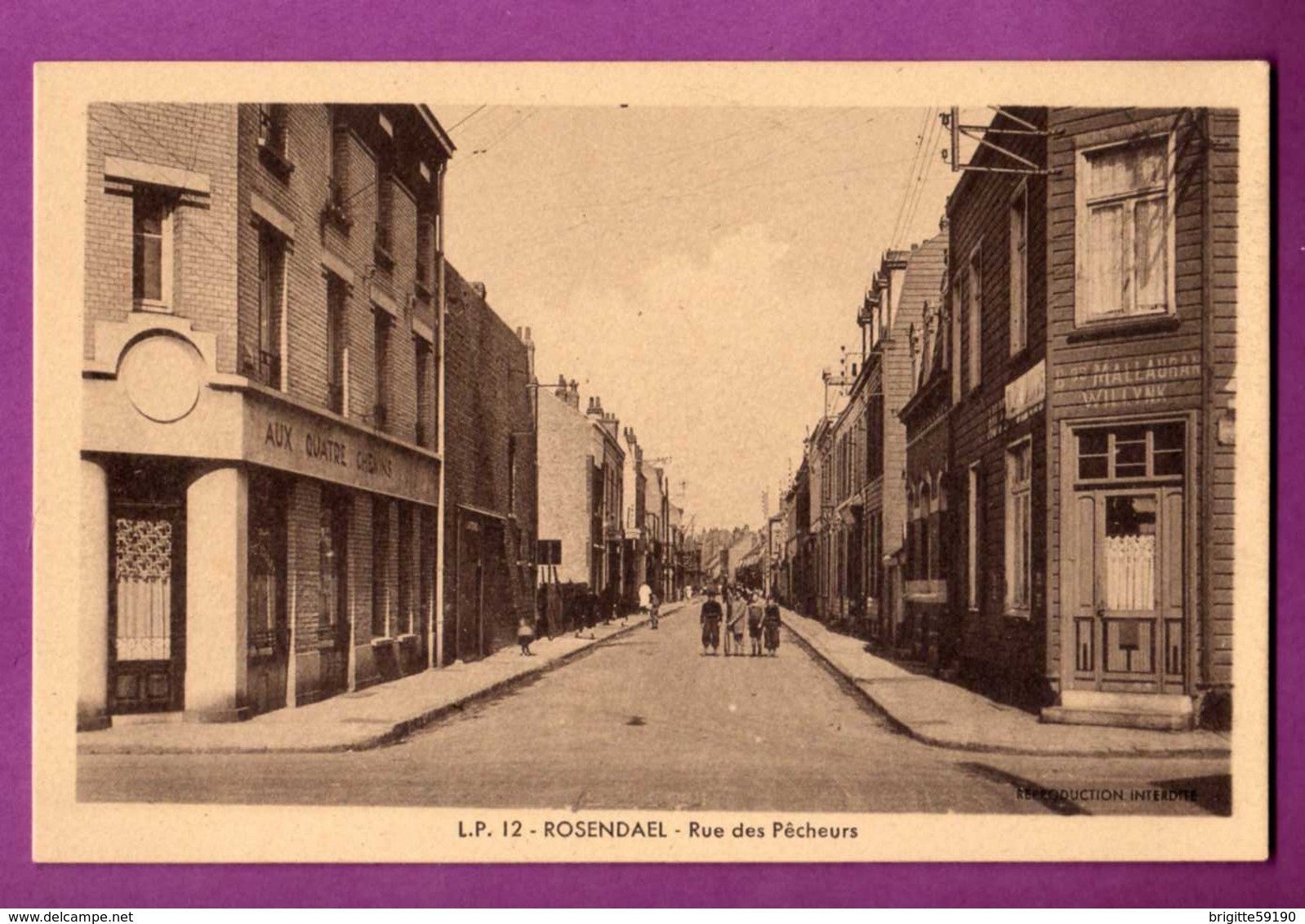 CPA - 59 - DUNKERQUE / ROSENDAEL - LA RUE DES PECHEURS / CAFE AUX QUATRE CHEMINS - Dunkerque