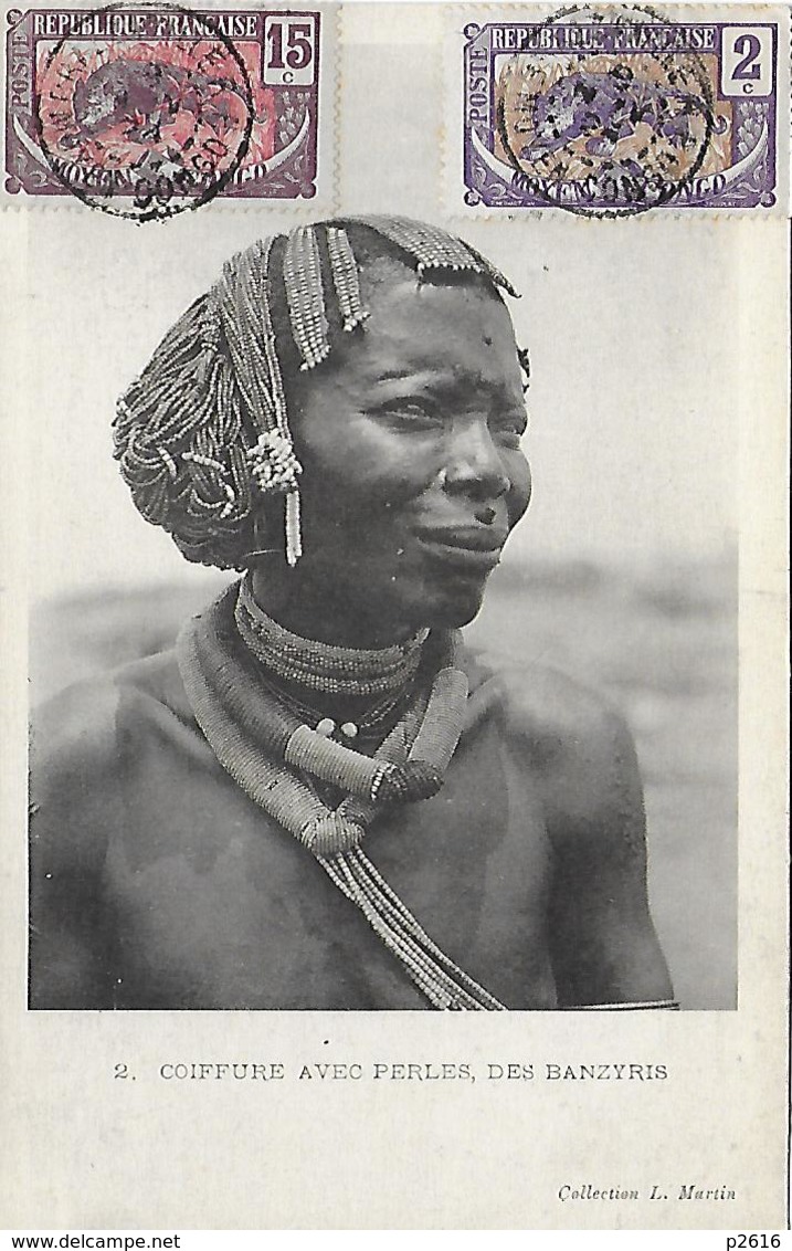 AFRIQUE - COIFFURE AVEC PERLES DES BANZIRIS - Centrafricaine (République)