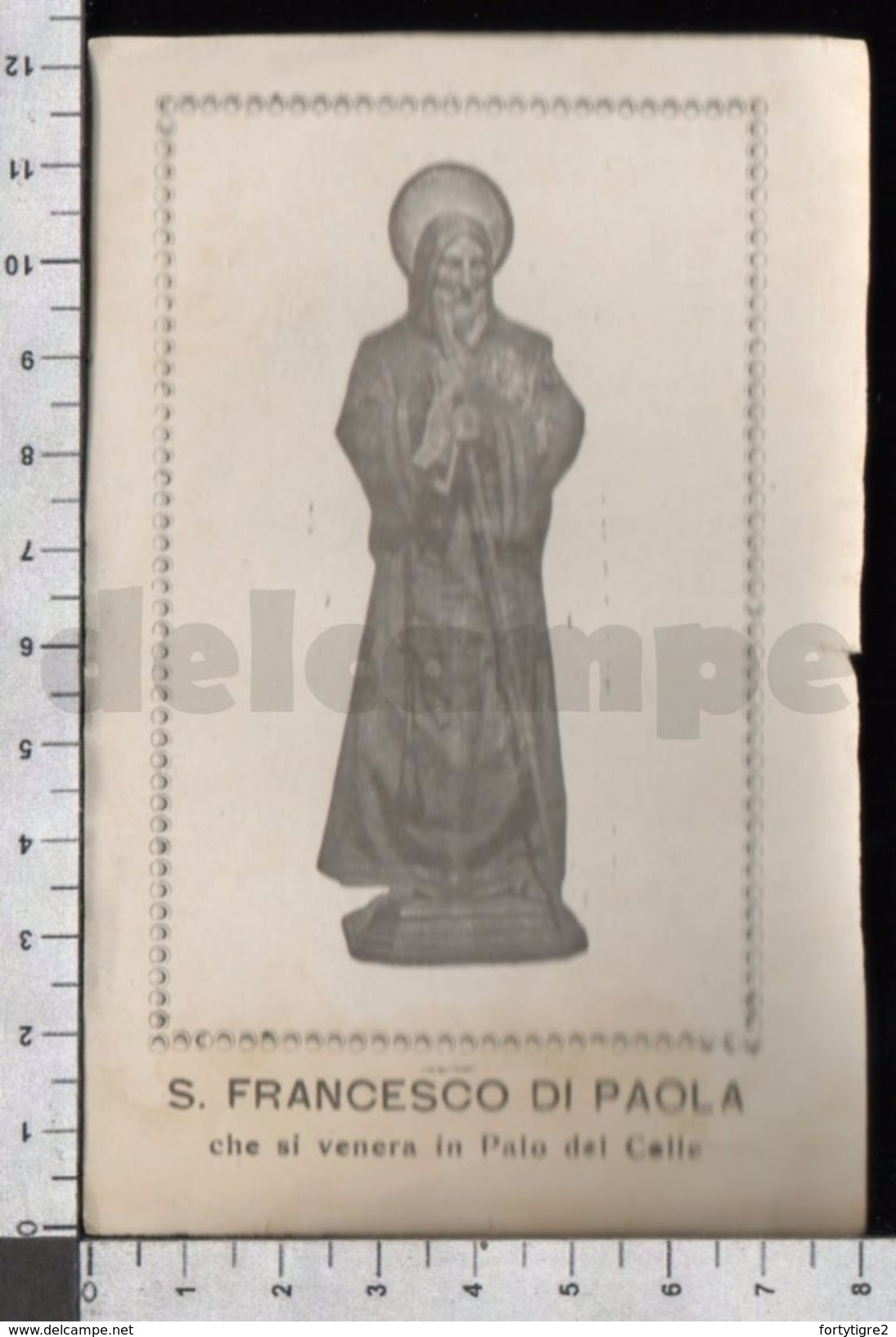 ES3474 S. SAN FRANCESCO DI PAOLA PALO DEL COLLE TIP. ANDRIOLA TAGLIO Santino - Religione & Esoterismo