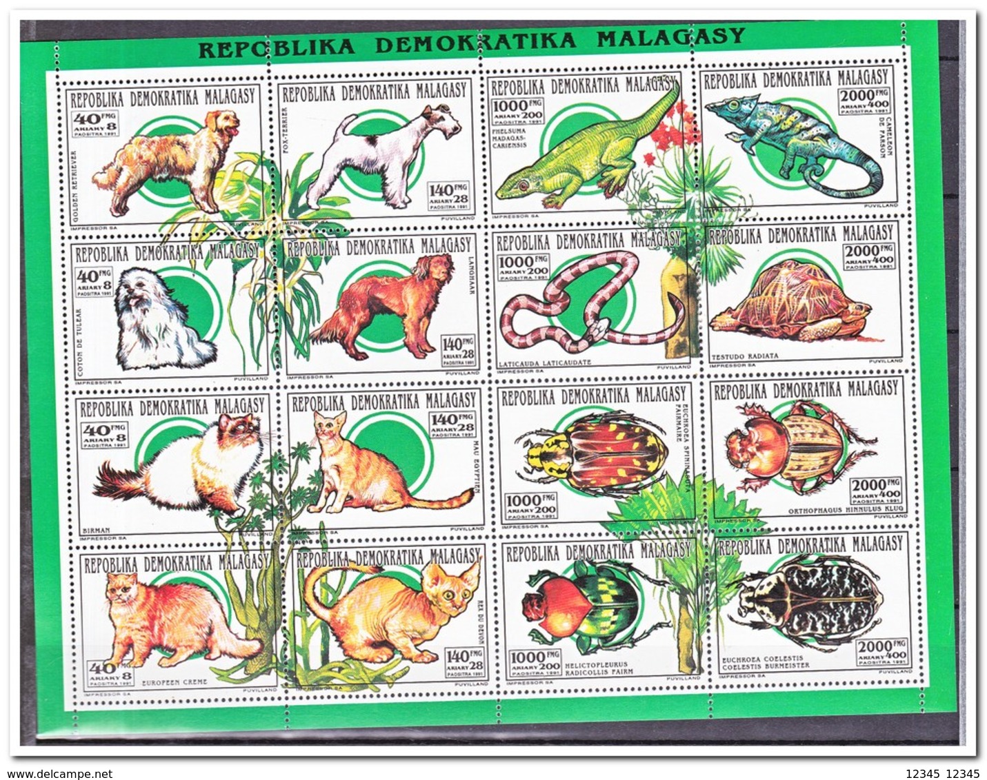 Madagaskar 1993, Postfris MNH, Animals - Madagaskar (1960-...)