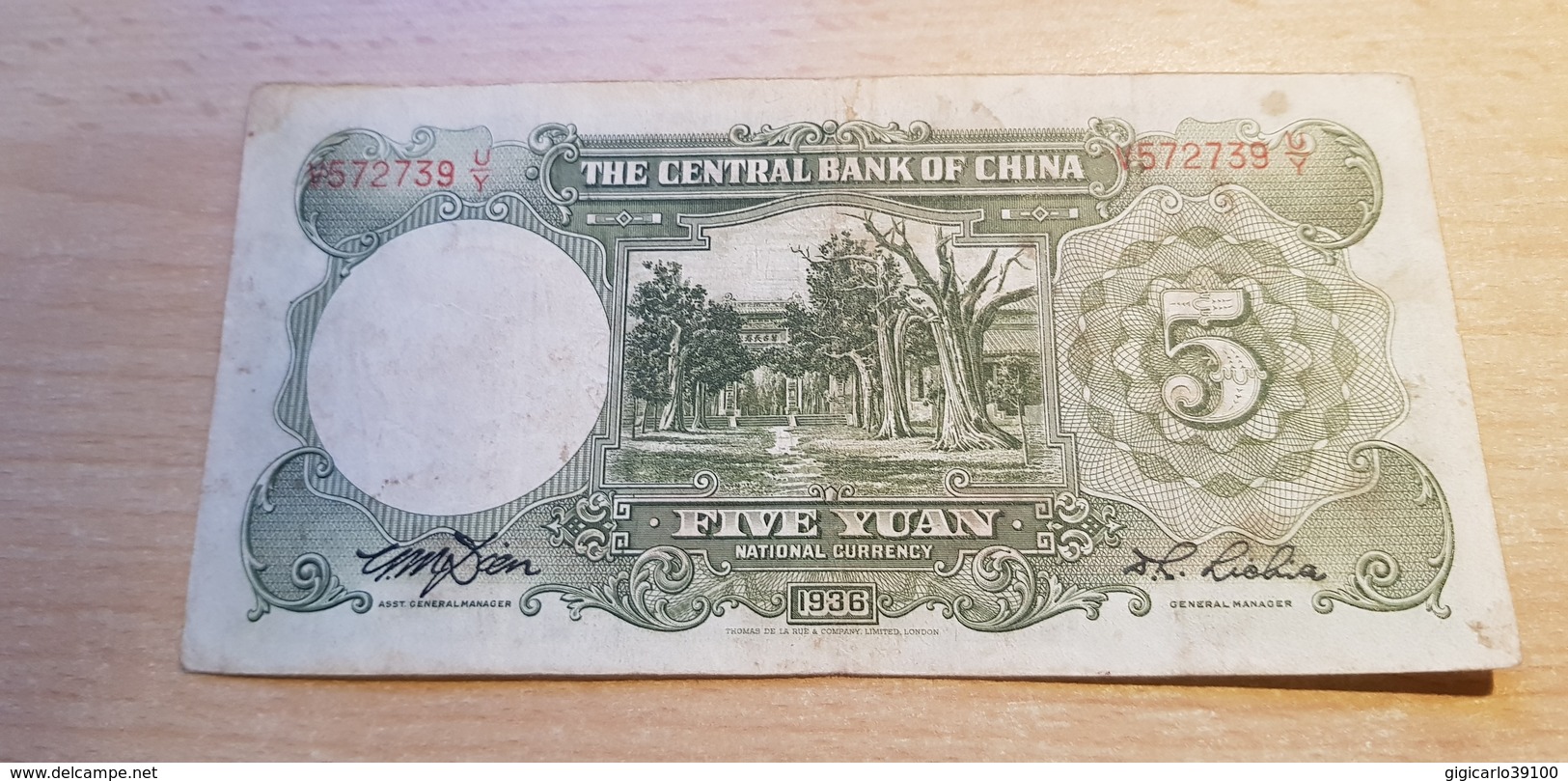 China 5 Yuan 1936 - Chine