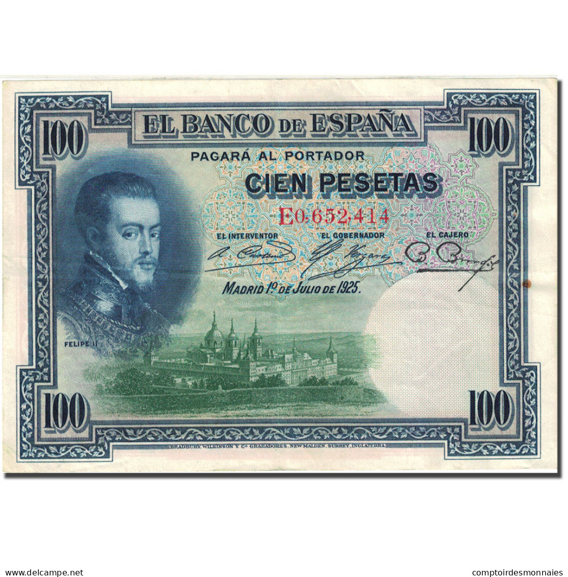 Billet, Espagne, 100 Pesetas, 1925, 1925-07-01, KM:69c, TTB - 100 Peseten