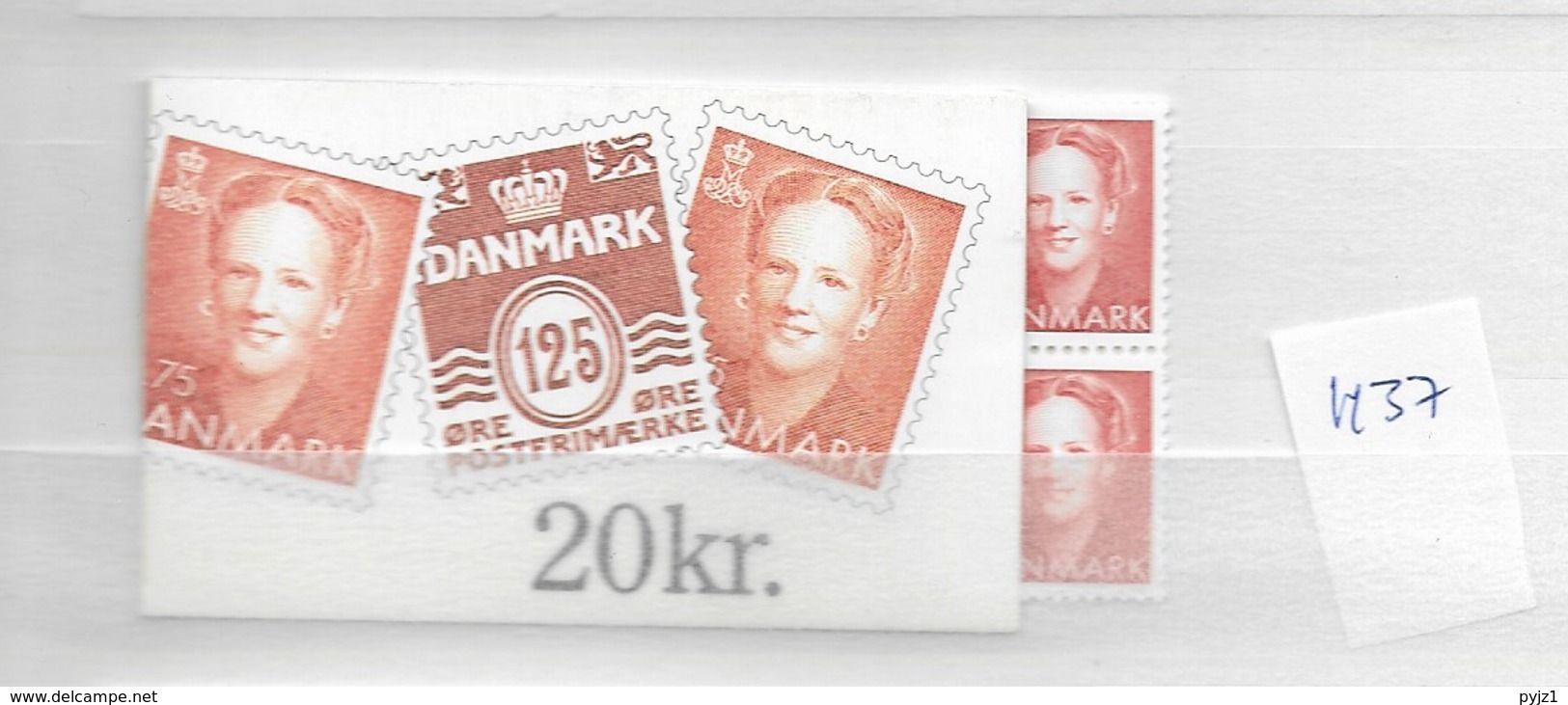 1992 MNH Danmark, Booklet Postoffice Nr H37 - Carnets