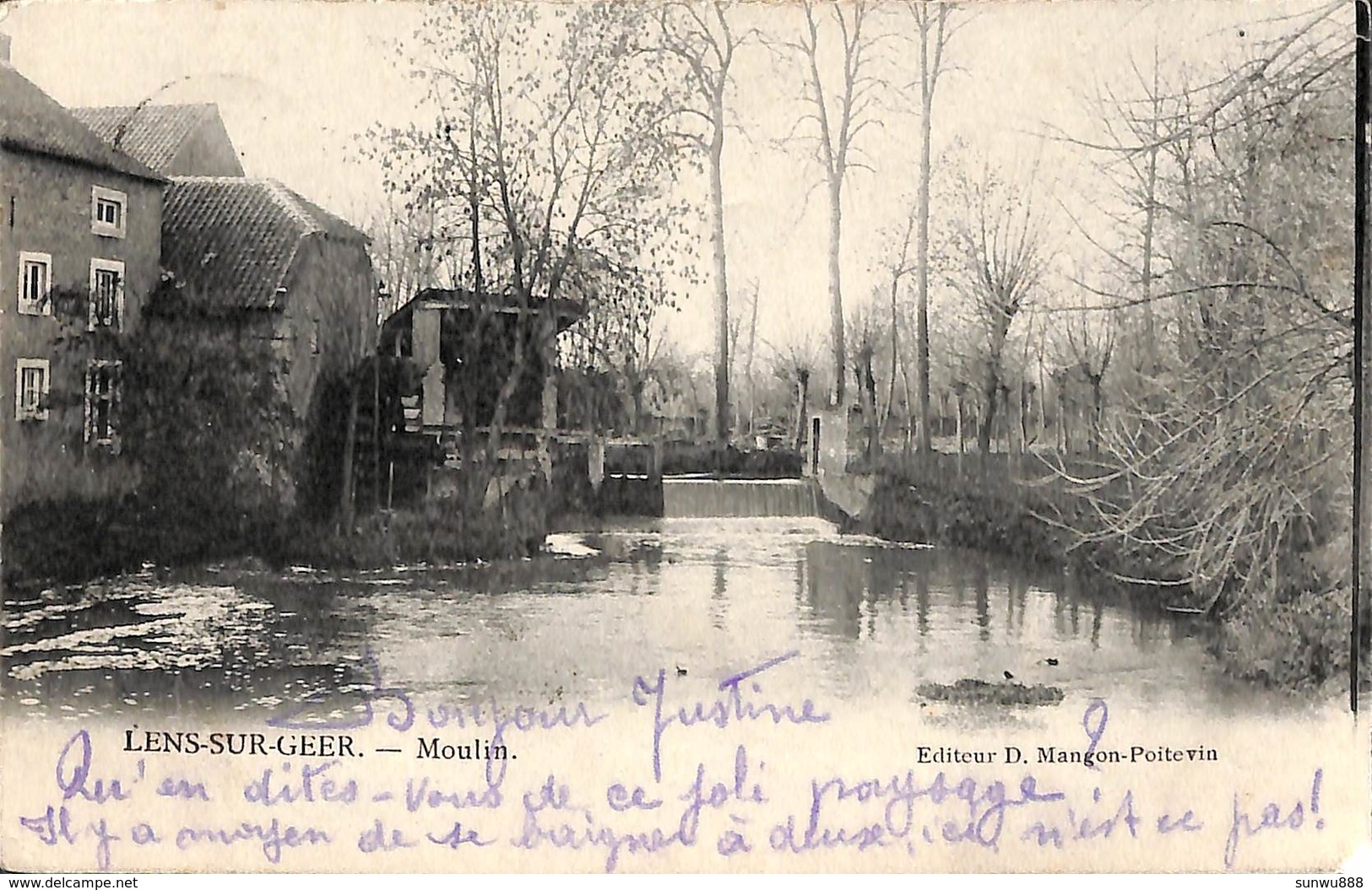 Lens-Sur-Geer - Moulin (Editeur D. Mangon-Poitevin, 1906) - Oreye