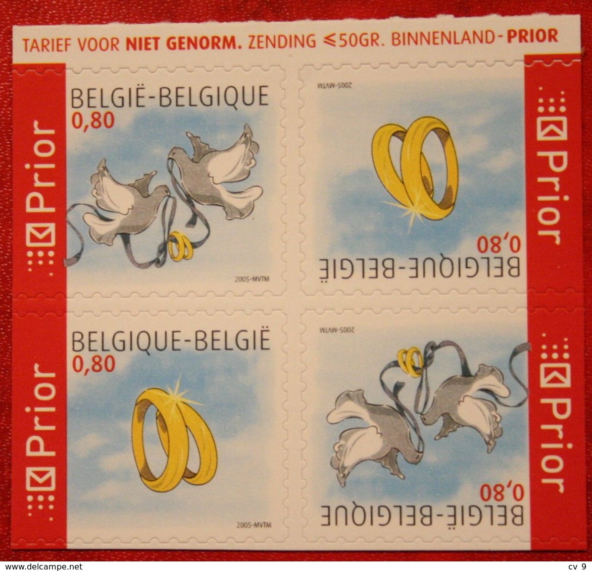 Wenszegels  Ring Dove Bird OBC N° 3402-3403 (Mi 3450-3451) 2005 POSTFRIS MNH ** BELGIE BELGIEN / BELGIUM - Ungebraucht