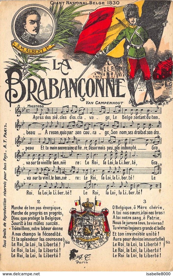 Koninklijke Families  La Brabançonne Van Campenhout  Chant National Belge 1830   Gendarme S.M. Albert     I 5902 - Königshäuser