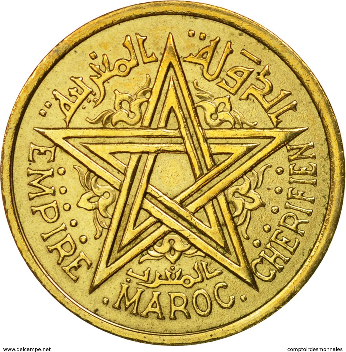 Monnaie, Maroc, Mohammed V, 2 Francs, 1945, Paris, TTB, Aluminum-Bronze, KM:42 - Marruecos