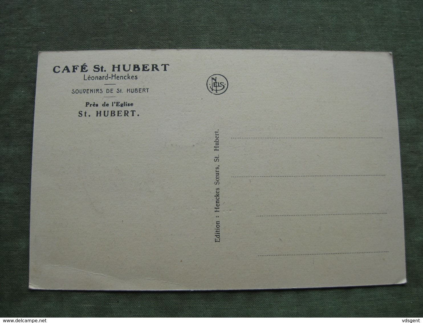 SAINT HUBERT - CAFÉ "ST. HUBERT"  ( Scan Recto/verso ) - Saint-Hubert