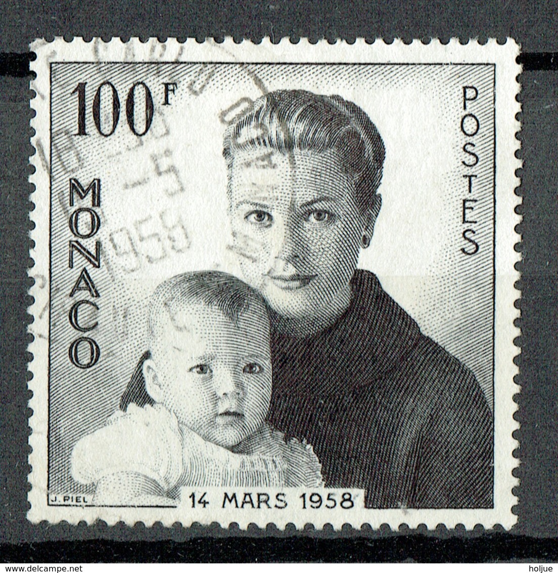 Monaco 1957 Geburt Von Prinz Albert Yvert 489 Gestempelt - Used Stamps