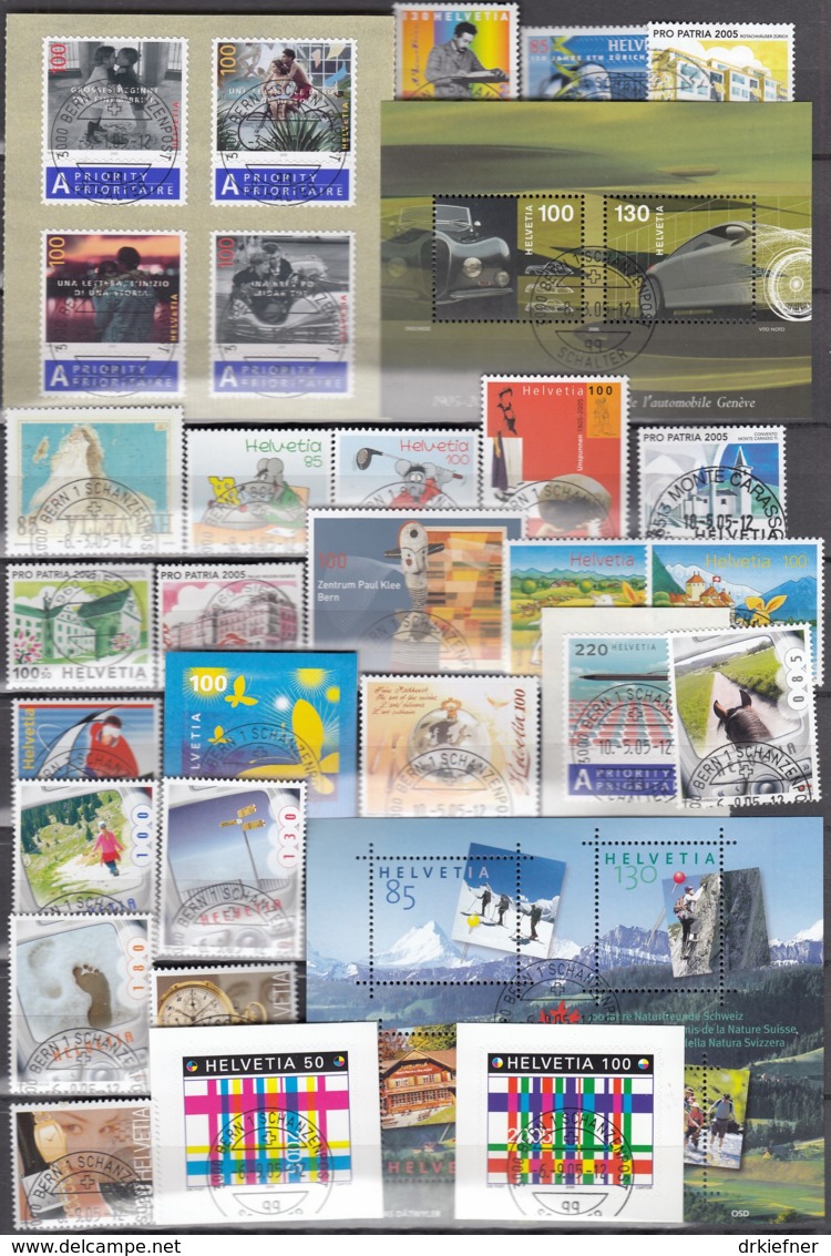 SCHWEIZ  Jahrgang 2005, Gestempelt, Komplett 1906-1950, Block 38+39 - Used Stamps