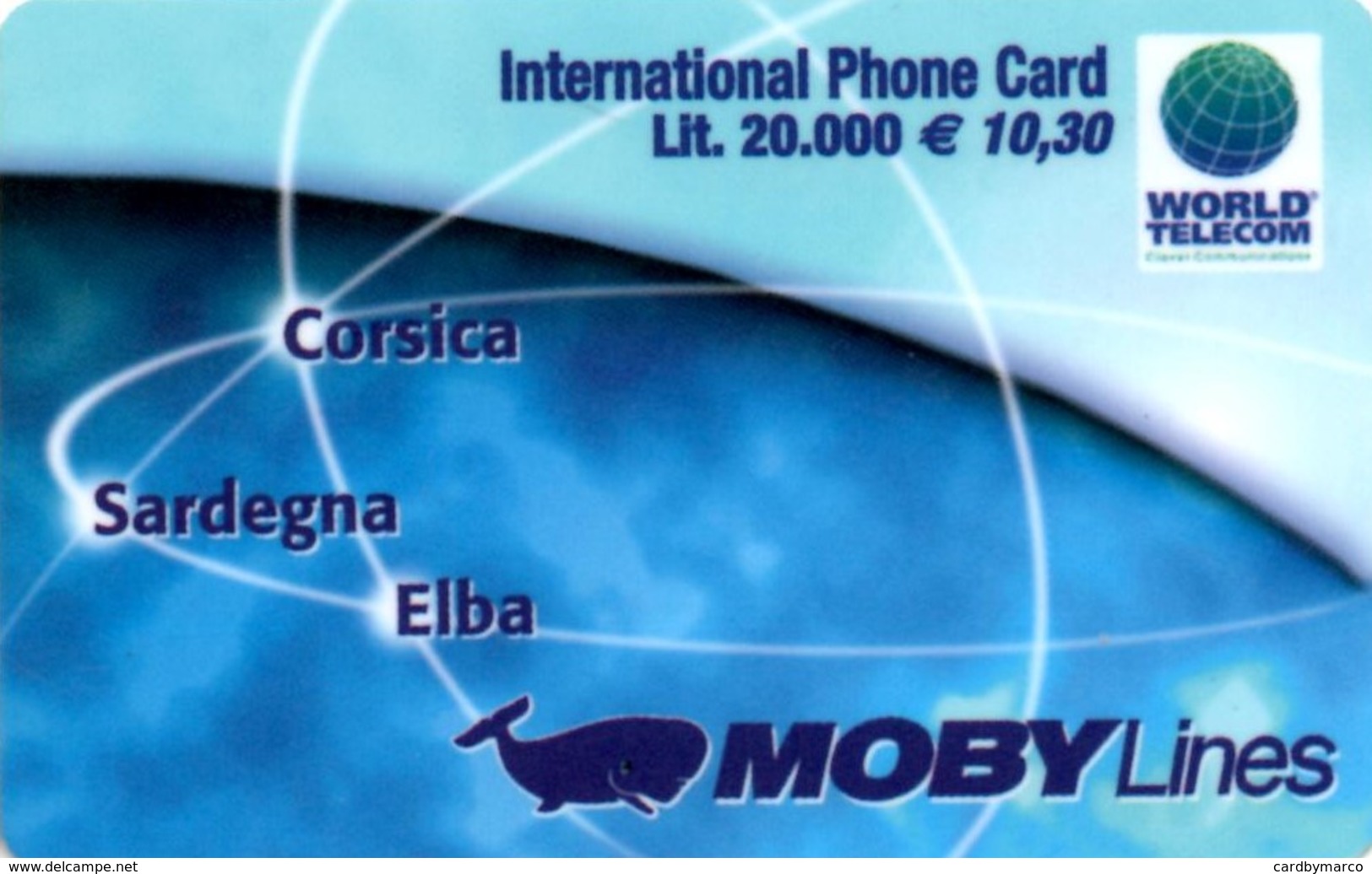 *ITALIA* - WORLD TELECOM - MOBY LINES - Scheda PROTOTIPO - Schede GSM, Prepagate & Ricariche