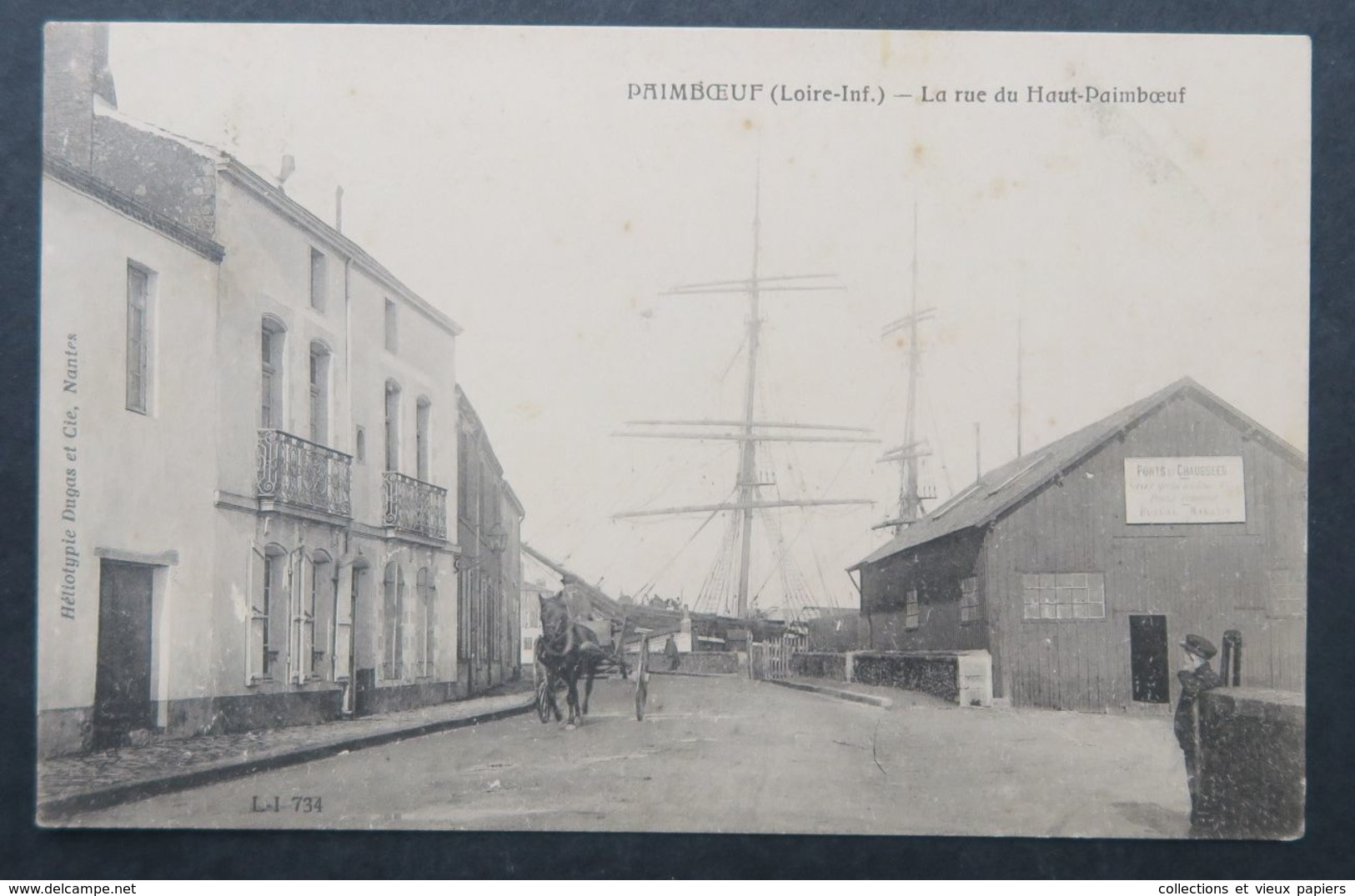 CPA - Paimbouef - La Rue Du Haut-Paimboeuf - Attelage Ponts Et Chaussées - Paimboeuf