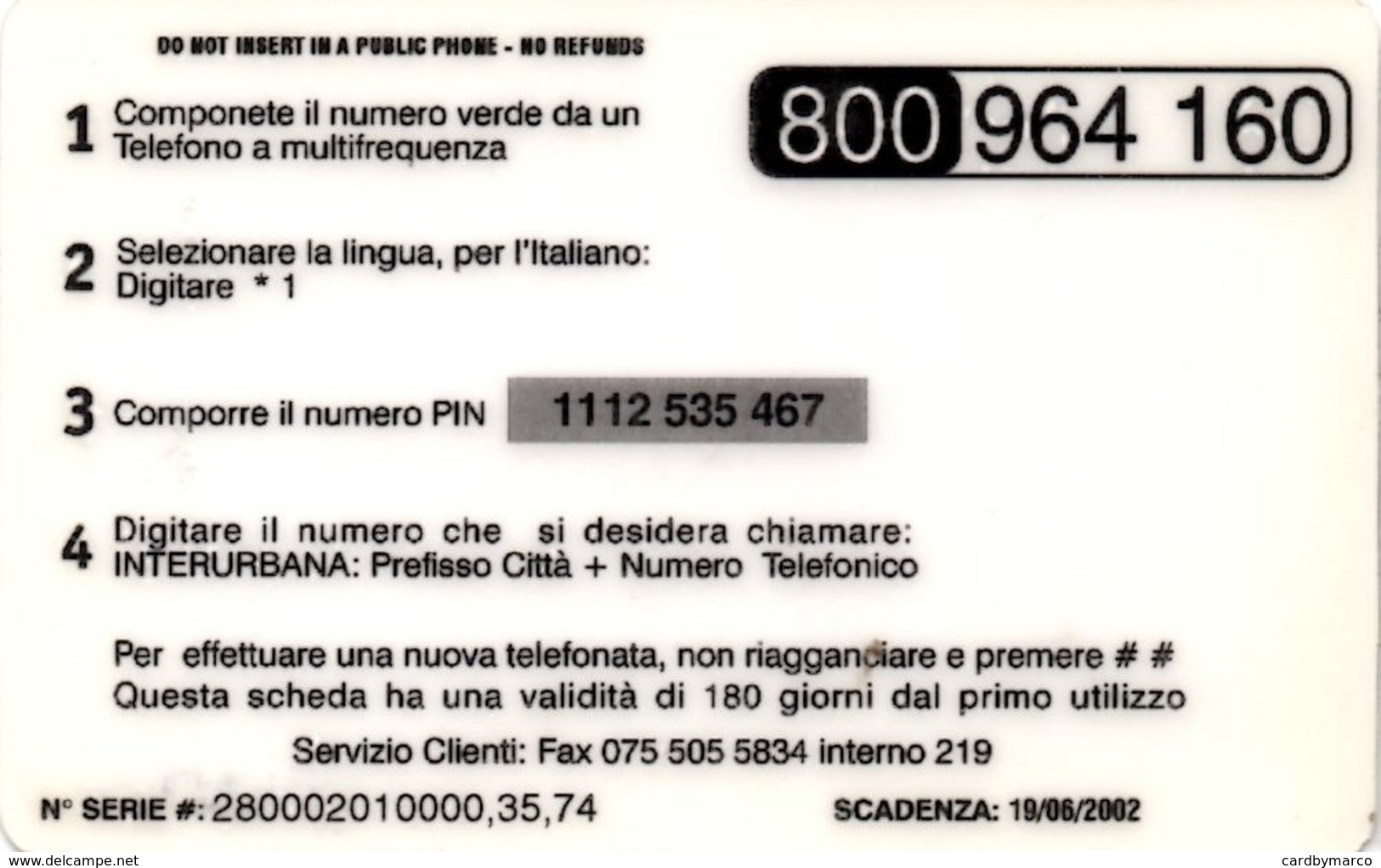 *ITALIA* - PHONE LINE - Scheda Usata - Schede GSM, Prepagate & Ricariche
