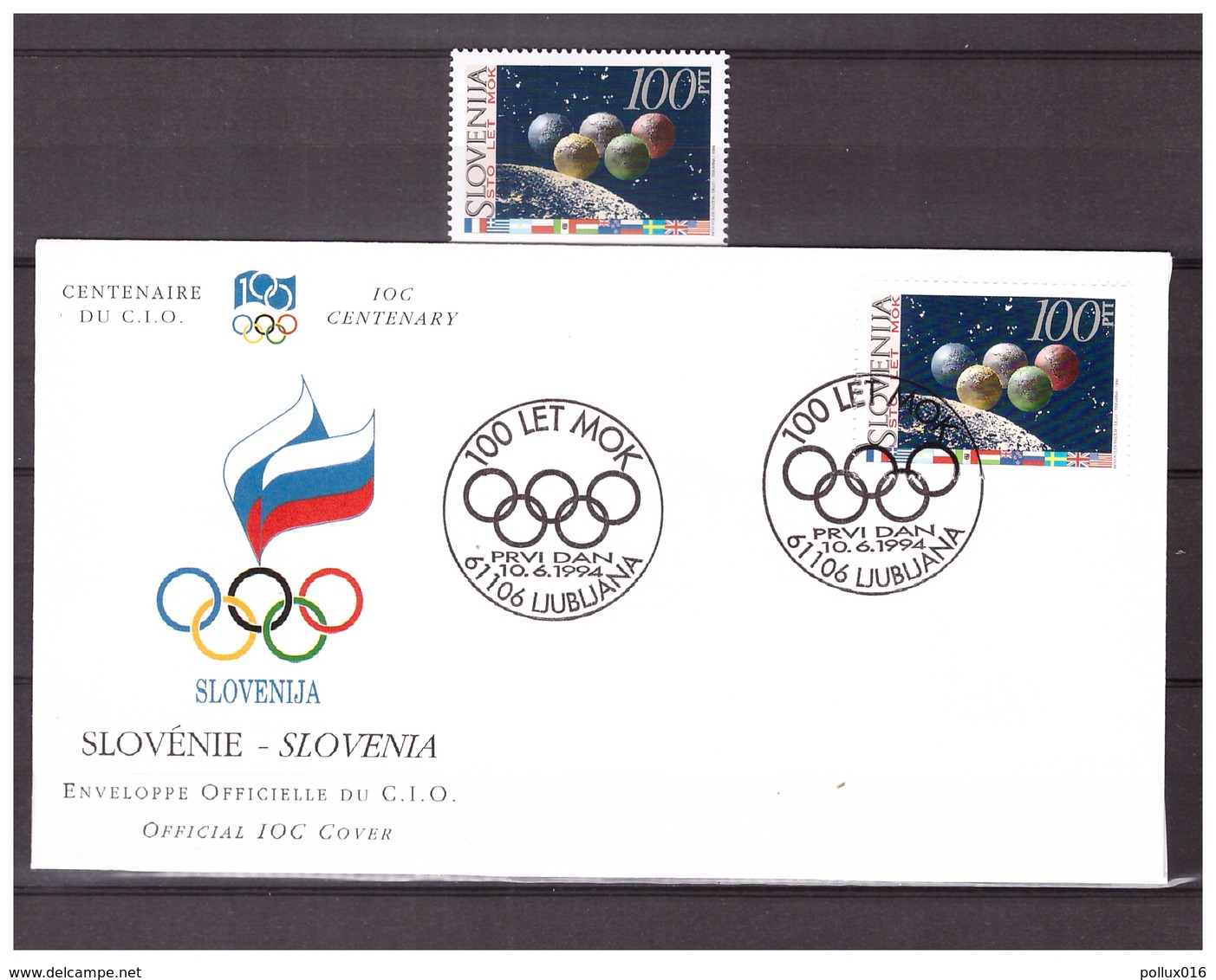 Slovenia 1994 Olympics 100 Year IOC MNH + FDC - Other & Unclassified