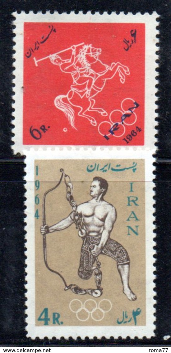 XP4344 - IRAN PERSIA 1964,  Serie Yvert N. 1084/1085 ***  Tokyo - Iran