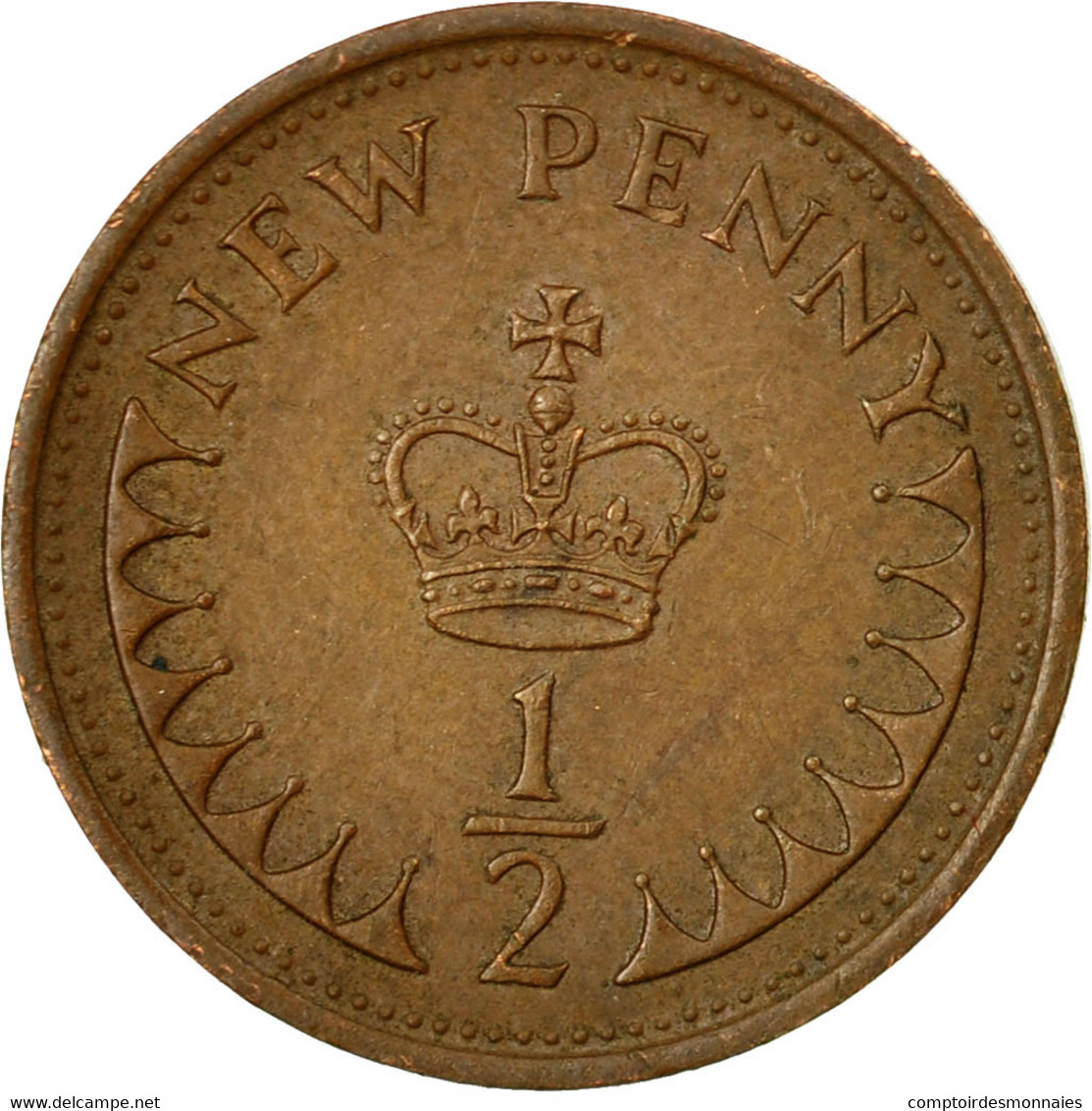 Monnaie, Grande-Bretagne, Elizabeth II, 1/2 New Penny, 1979, TTB, Bronze, KM:914 - 1/2 Penny & 1/2 New Penny