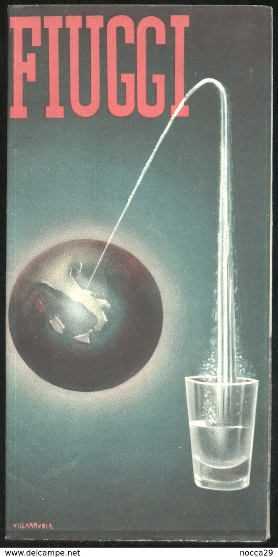 DEPLIANT TURISTICO ANNI 30  DI FIUGGI  - VEDUTE MAPPA ITINERARI  E DESCRIZIONE LOCALITA' - CAMPO DA GOLF - Dépliants Turistici