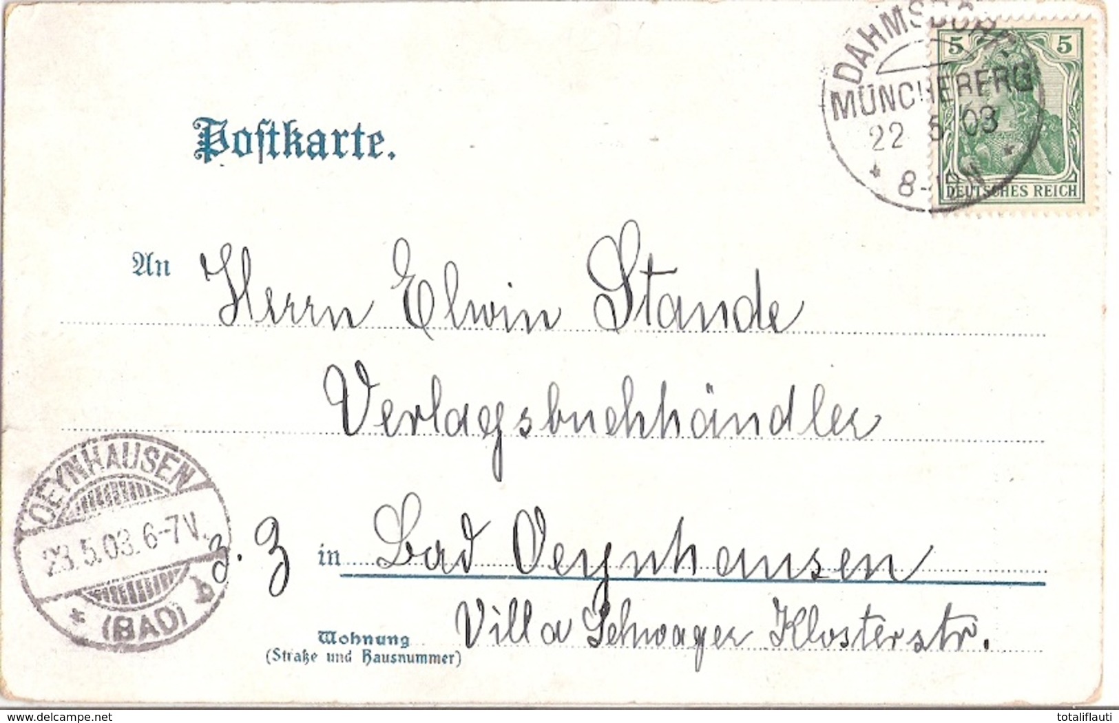 BUCKOW Märkische Schweiz Passepartout Vom Werder Aus Villa Schülke Gelaufen 22.5.1903 - Müncheberg