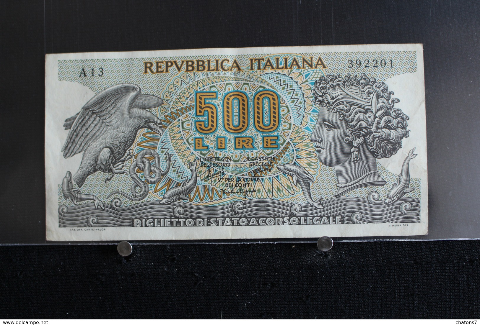M-An / Billet  -  Italie - République Banca D'Italia  - 500 Lire Aretusa  / Année 1966 - Autres & Non Classés