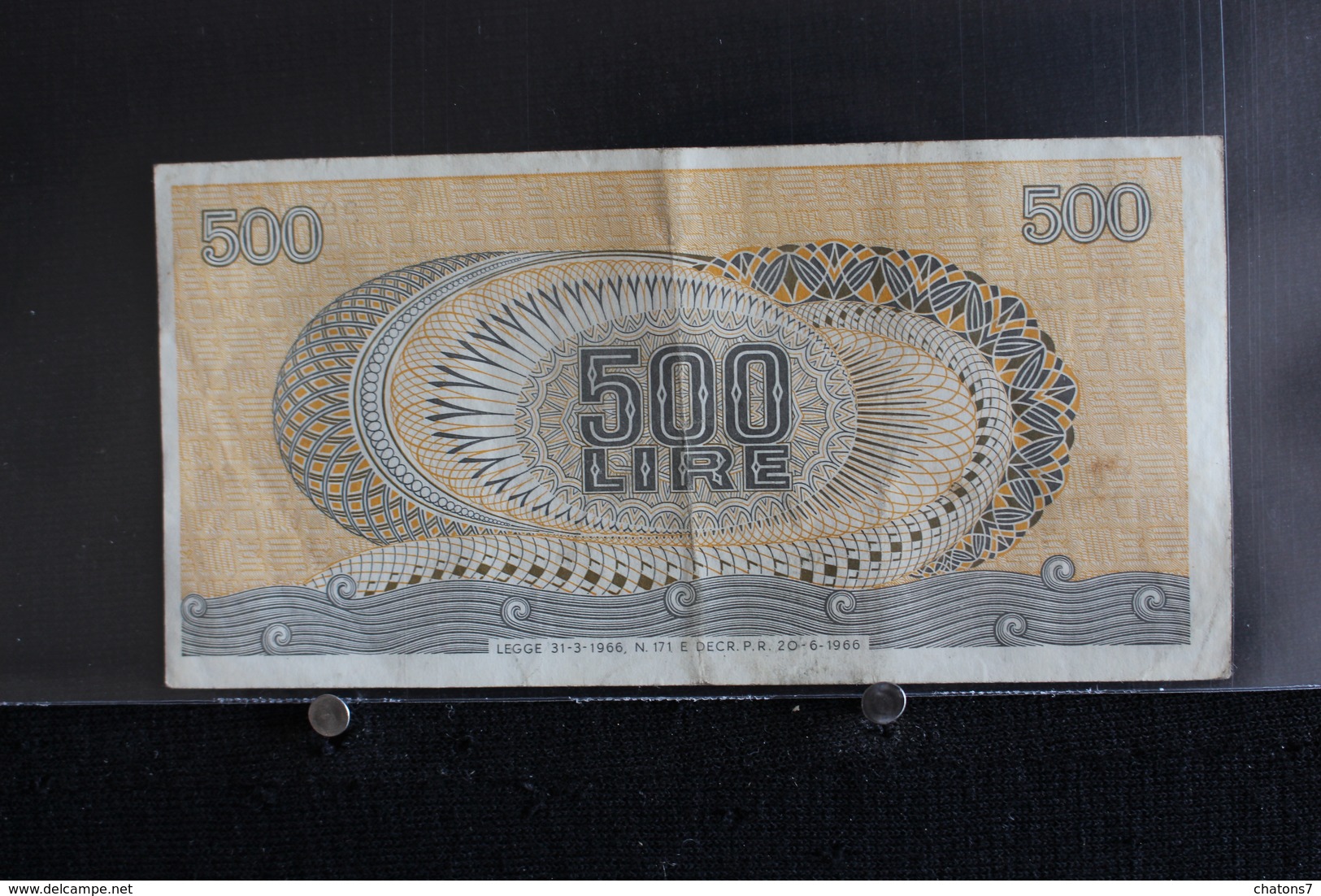 M-An / Billet  -  Italie - République Banca D'Italia  - 500 Lire Aretusa  / Année 1966 - Autres & Non Classés