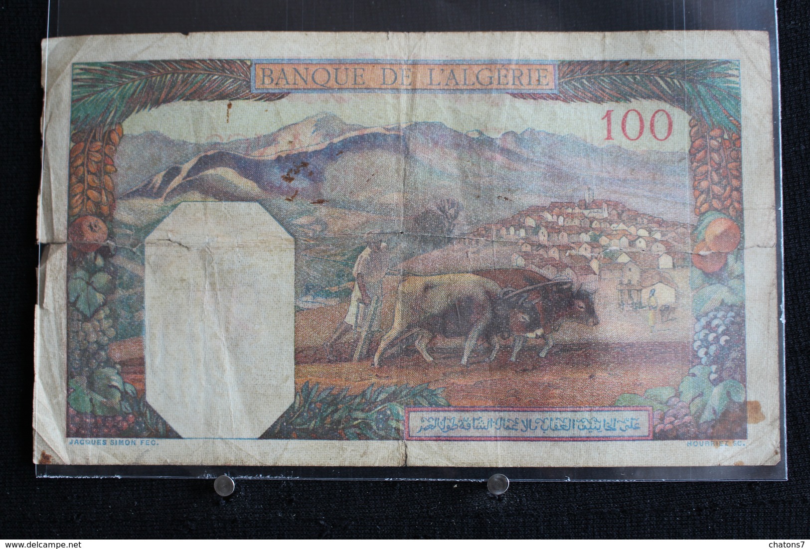 M-An / Billet  -  Banque De  L'Algerie - Algeria, 100 Francs / Année 1940 - Algérie