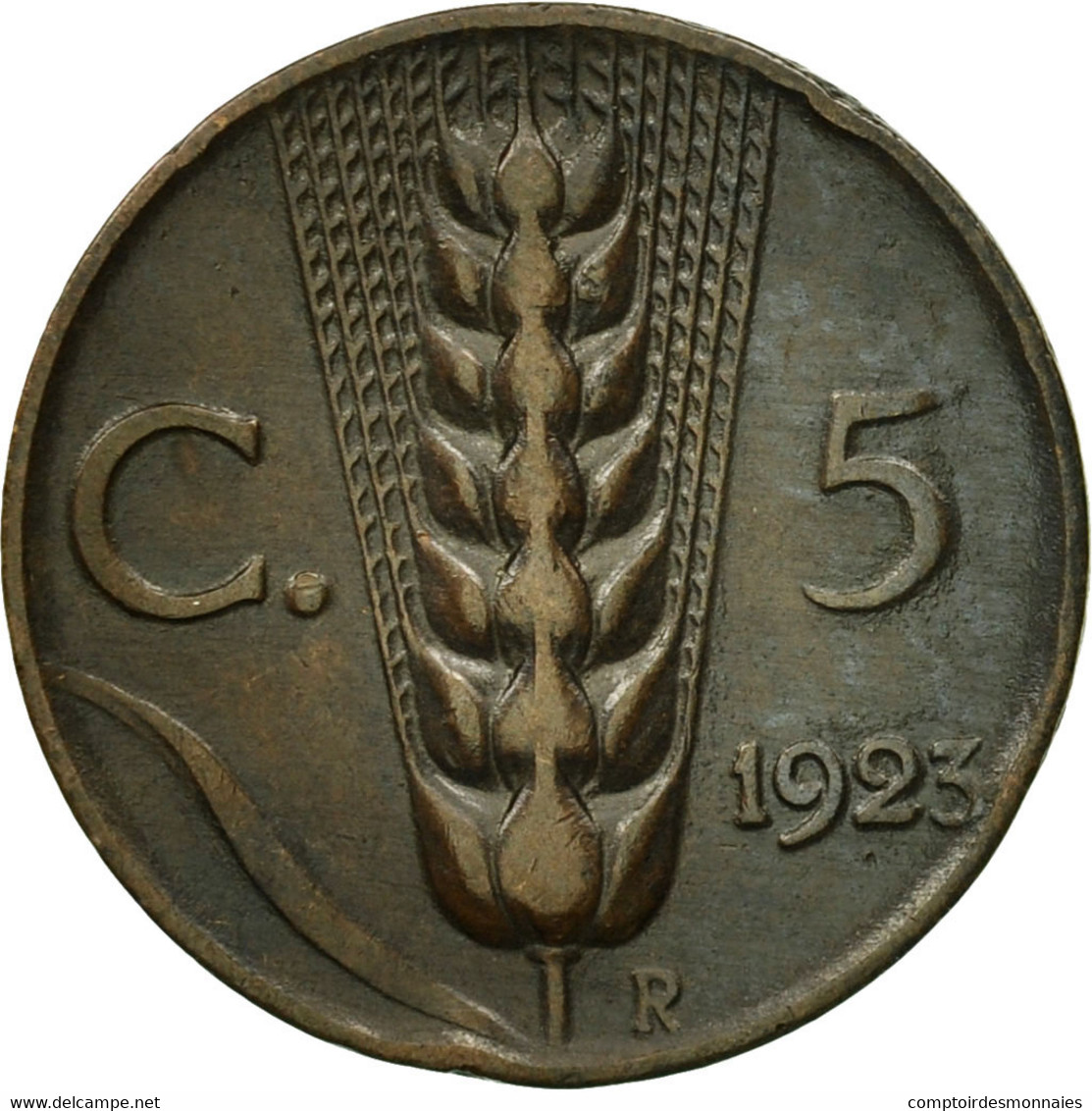 Monnaie, Italie, Vittorio Emanuele III, 5 Centesimi, 1923, Rome, TTB, Bronze - 1900-1946 : Victor Emmanuel III & Umberto II