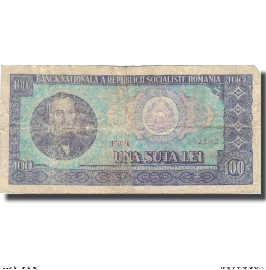 Billet, Roumanie, 100 Lei, 1966, 1966-, KM:97a, B - Roumanie