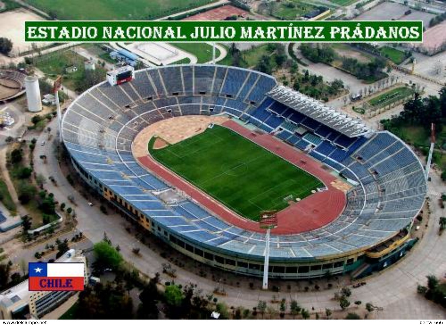 Chile Julio Martinez Pradanos National Stadium New Postcard Satdion AK - Football