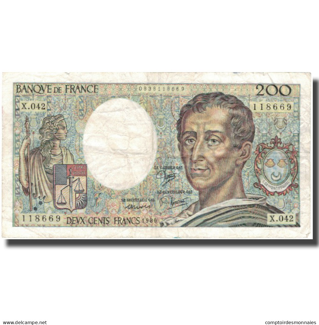 France, 200 Francs, 200 F 1981-1994 ''Montesquieu'', 1986, 1986, TTB - 200 F 1981-1994 ''Montesquieu''