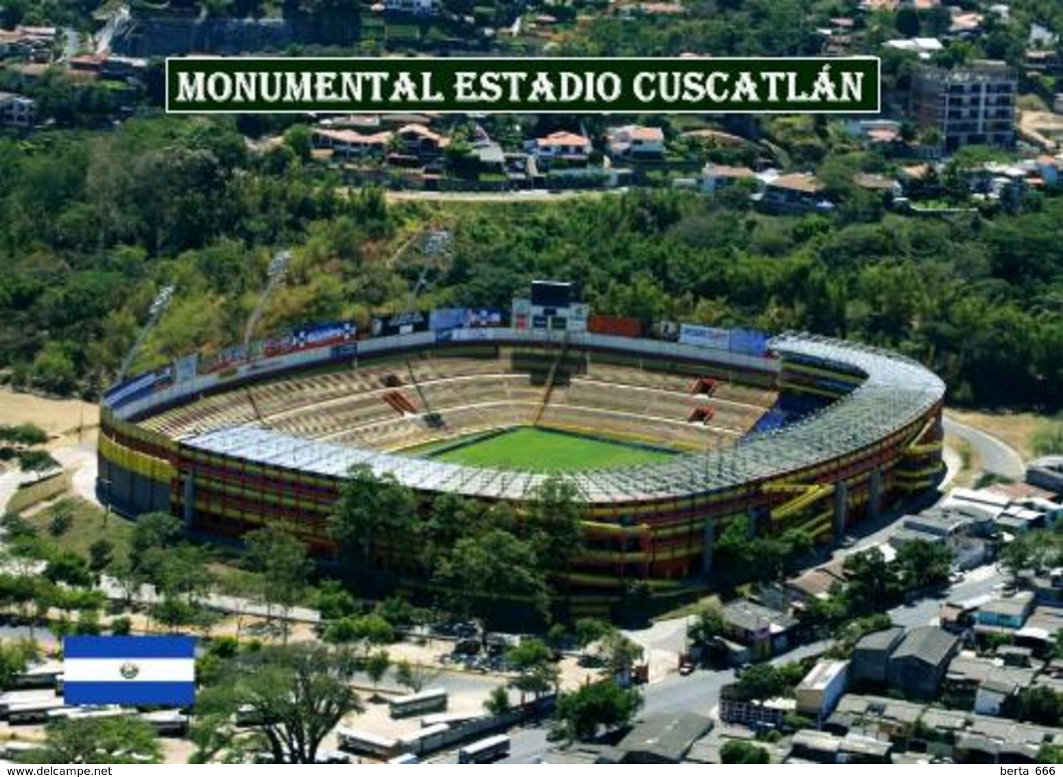 El Salvador Monumental Estadio Cuscatlan Football Stadium New Postcard Stadion AK - El Salvador