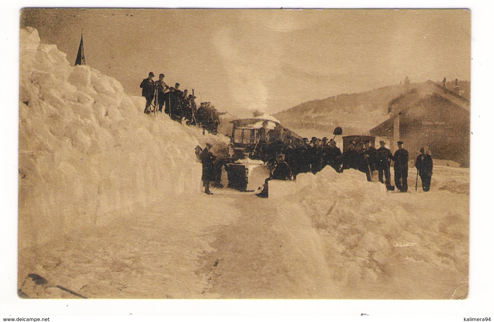 DOUBS / GARE  DE  CHAUX - NEUVE , HIVER  1933-1934 ( Désenneigement Pour Dégager Le Train ) /  BEAU DAGUIN De PONTARLIER - Other & Unclassified