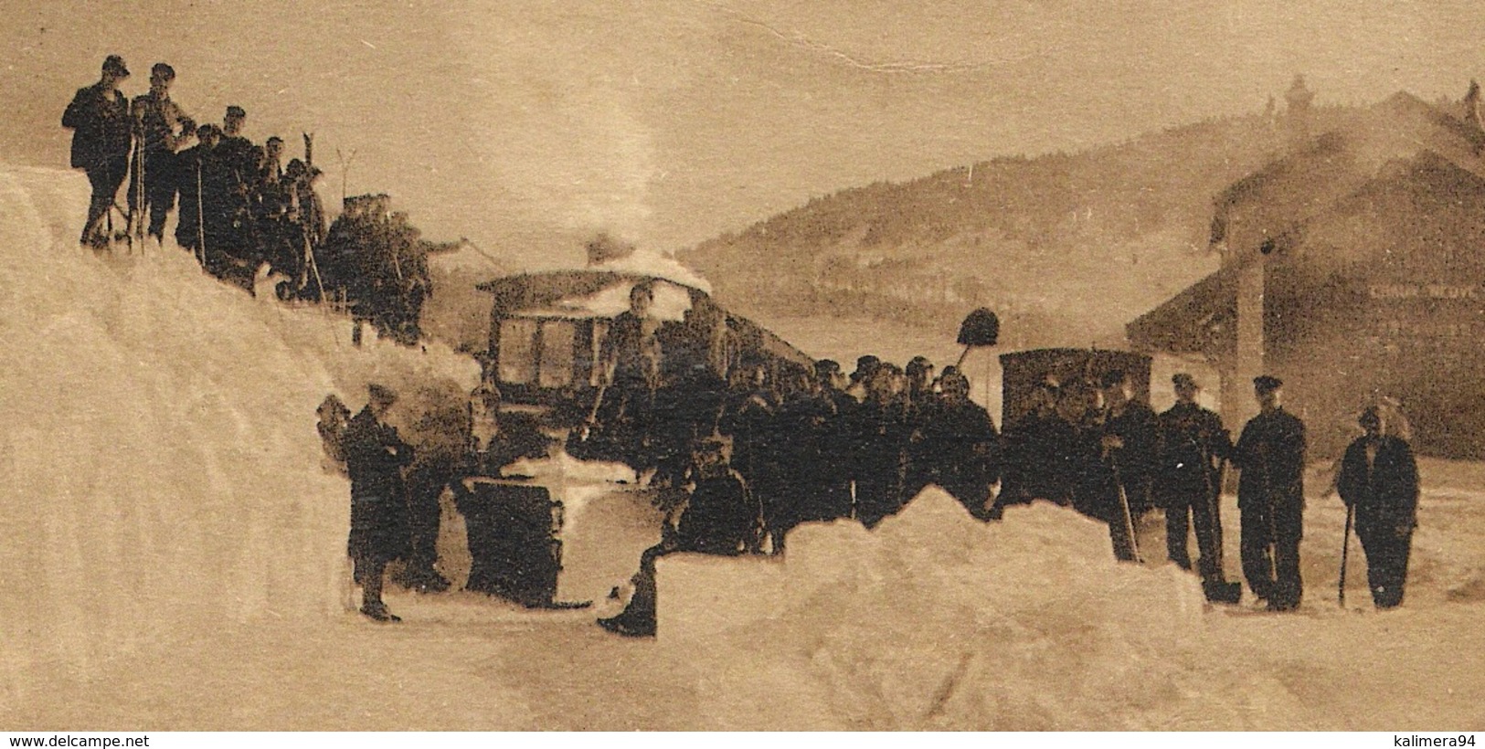 DOUBS / GARE  DE  CHAUX - NEUVE , HIVER  1933-1934 ( Désenneigement Pour Dégager Le Train ) /  BEAU DAGUIN De PONTARLIER - Autres & Non Classés