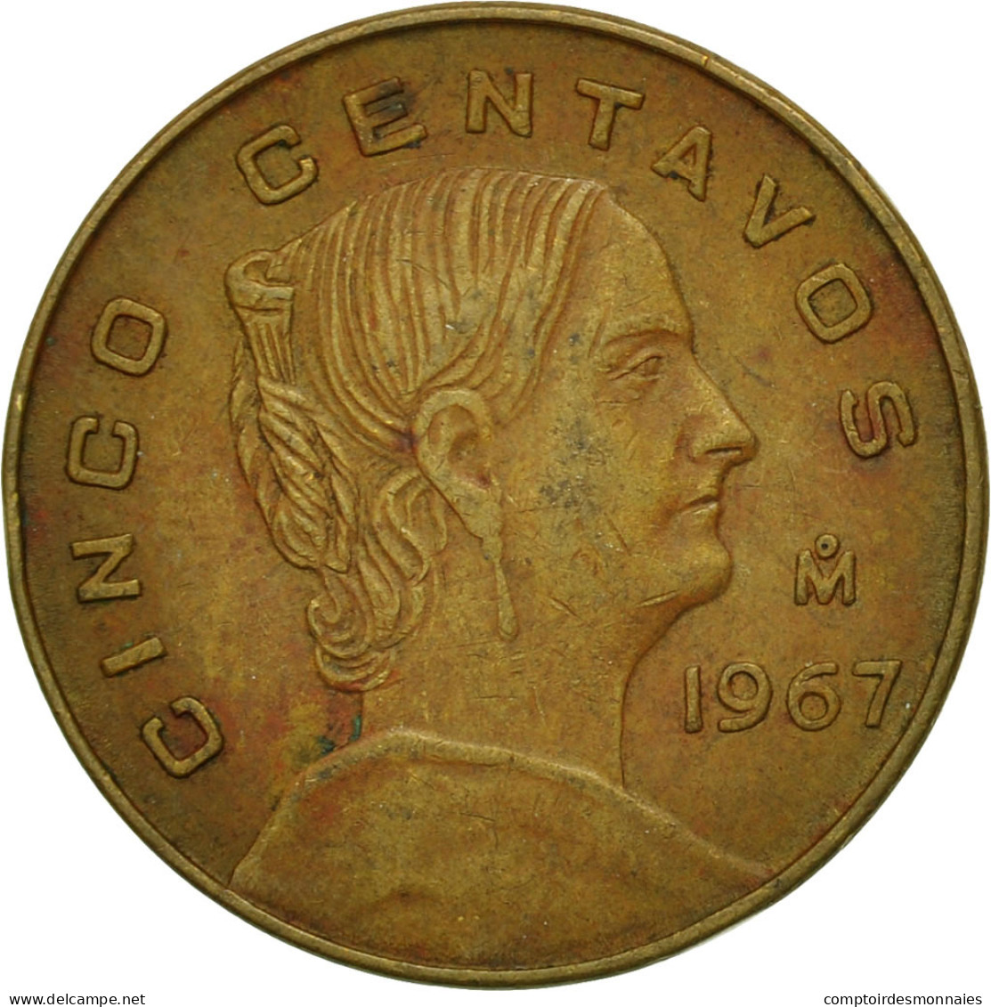 Monnaie, Mexique, 5 Centavos, 1967, Mexico City, TTB, Laiton, KM:426 - Mexique