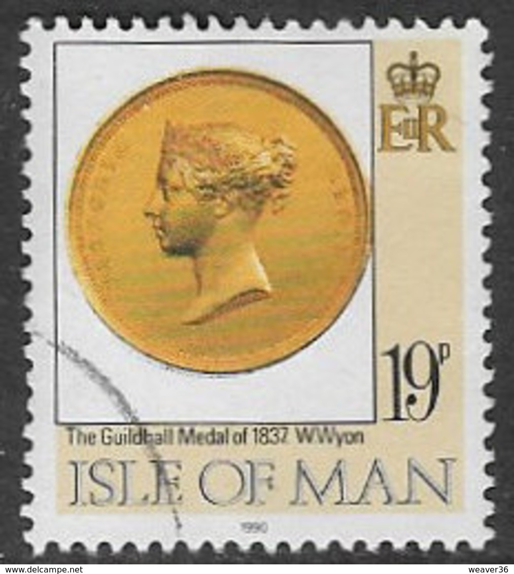 Isle Of Man SG443 1990 150th Anniversary Of The Penny Black 19p Good/fine Used [39/32011/25D - Isle Of Man