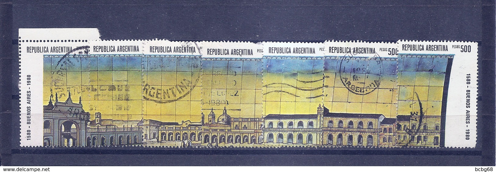 ARGENTINA Buenos Aires - 1980 Short Set FU Scott 1271a-g - Used Stamps